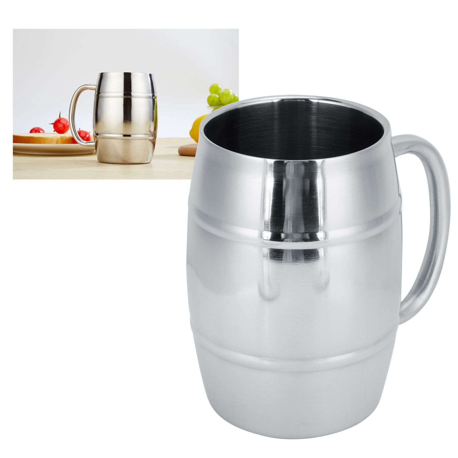 470ml 304 DoubleLayer Stainless Steel Beer Mug Outdoor Camping Tea Coffee Cup view 9