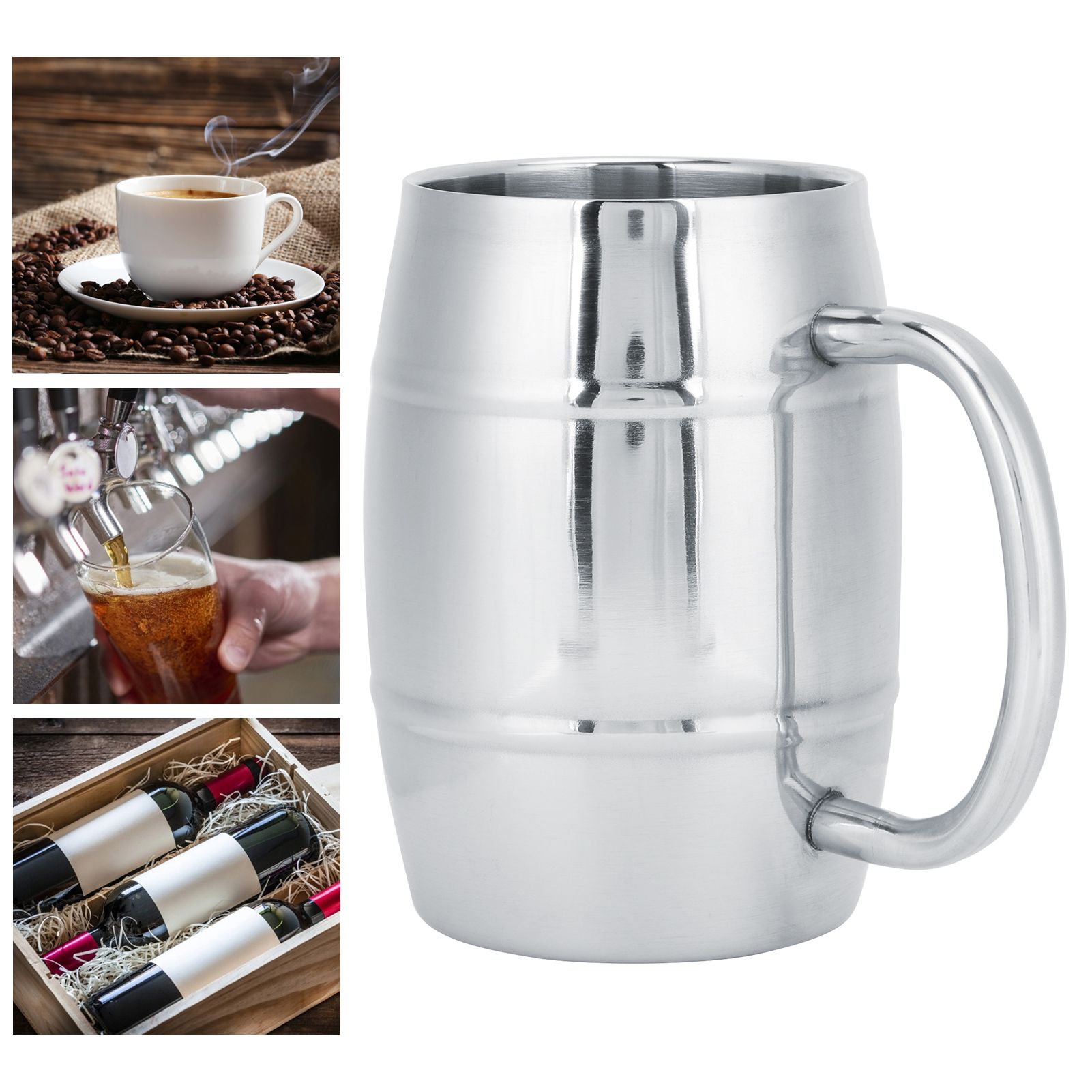 470ml 304 DoubleLayer Stainless Steel Beer Mug Outdoor Camping Tea Coffee Cup view 10