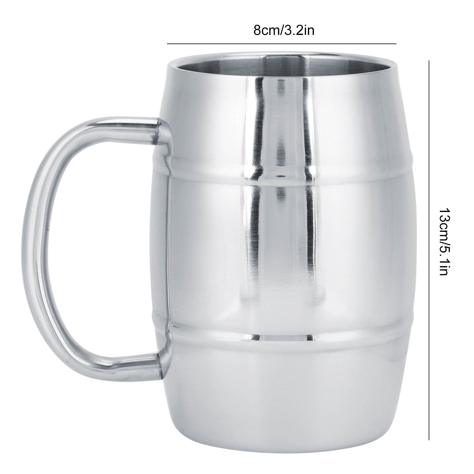 470ml 304 DoubleLayer Stainless Steel Beer Mug Outdoor Camping Tea Coffee Cup view 14