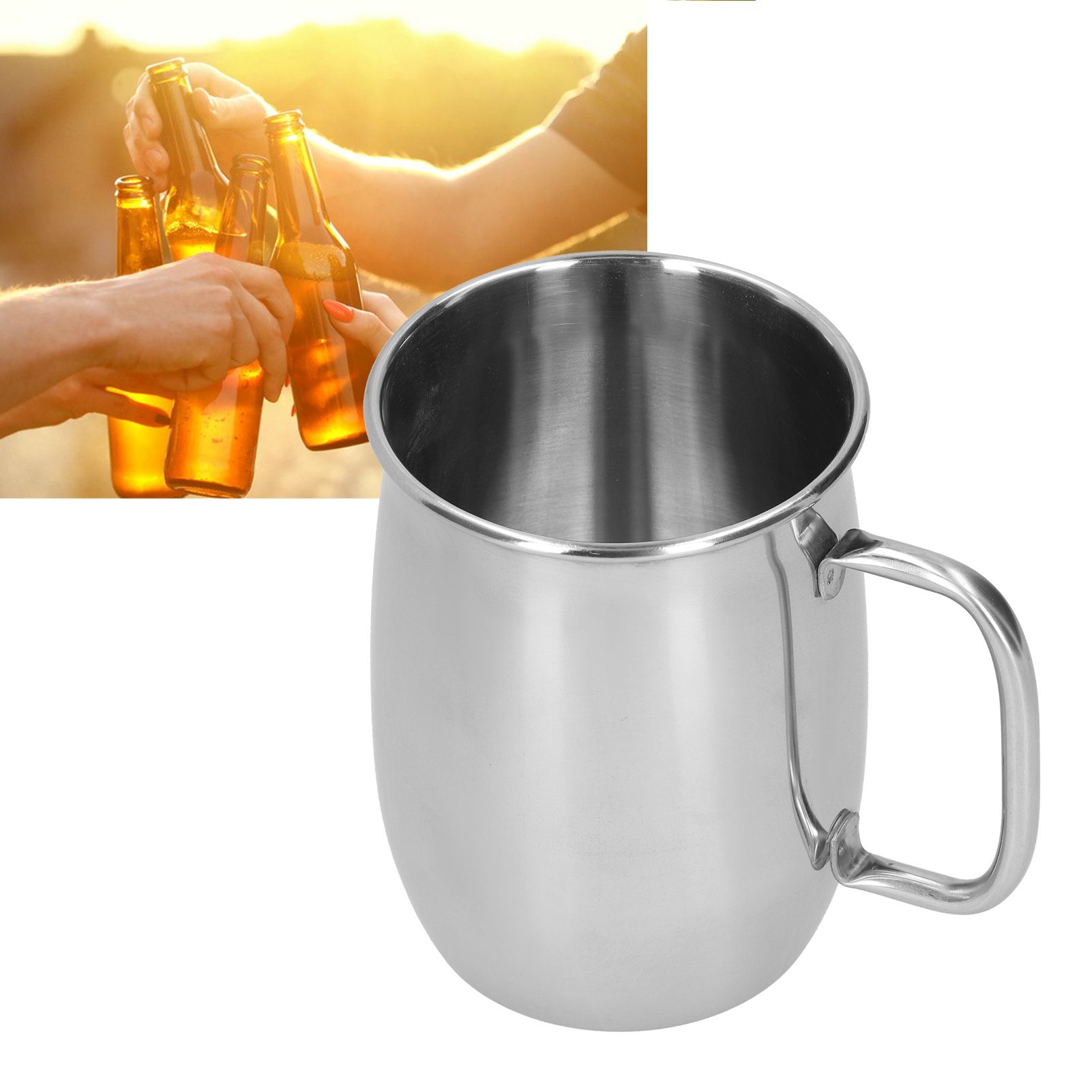 1000ml Stainless Steel Wine Bar Beer Mug Water Cup with Handle Portable Coffee view 9