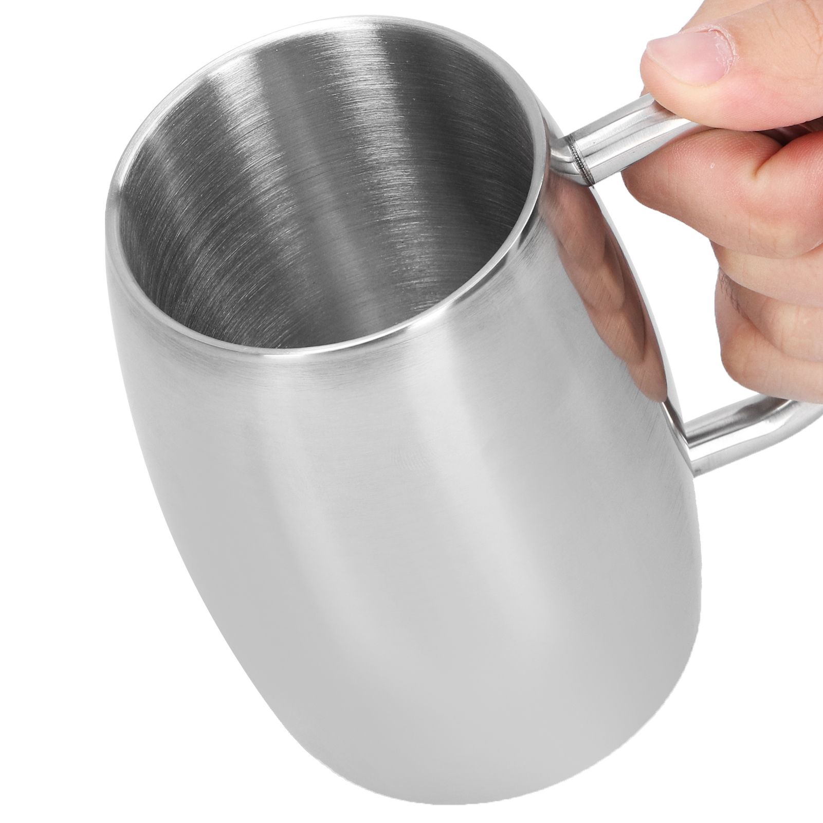 400ml Stainless Steel Beer Mug with Handle Coffee Mugs Milk Tea Cup Gift view 7