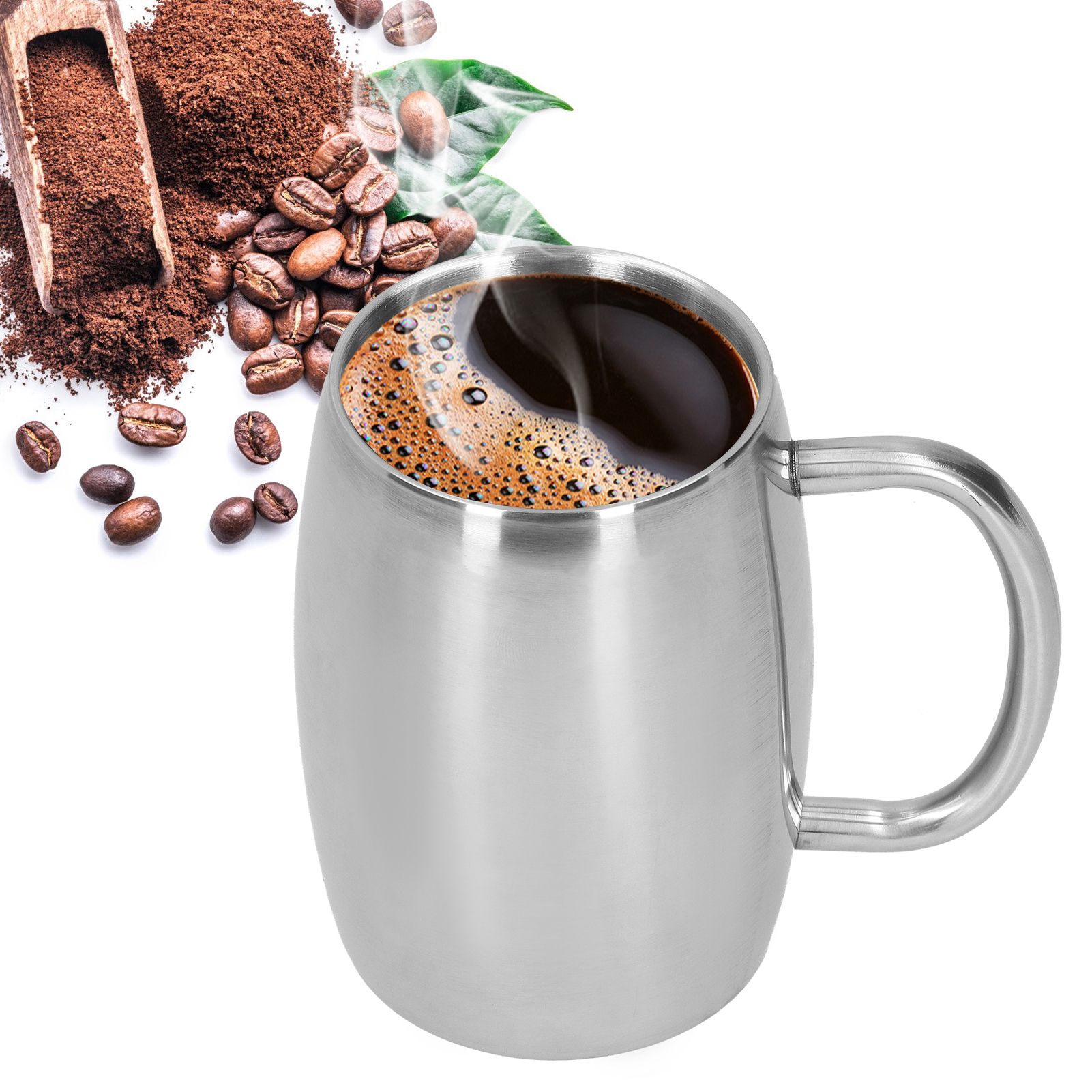 400ml Stainless Steel Beer Mug with Handle Coffee Mugs Milk Tea Cup Gift view 9
