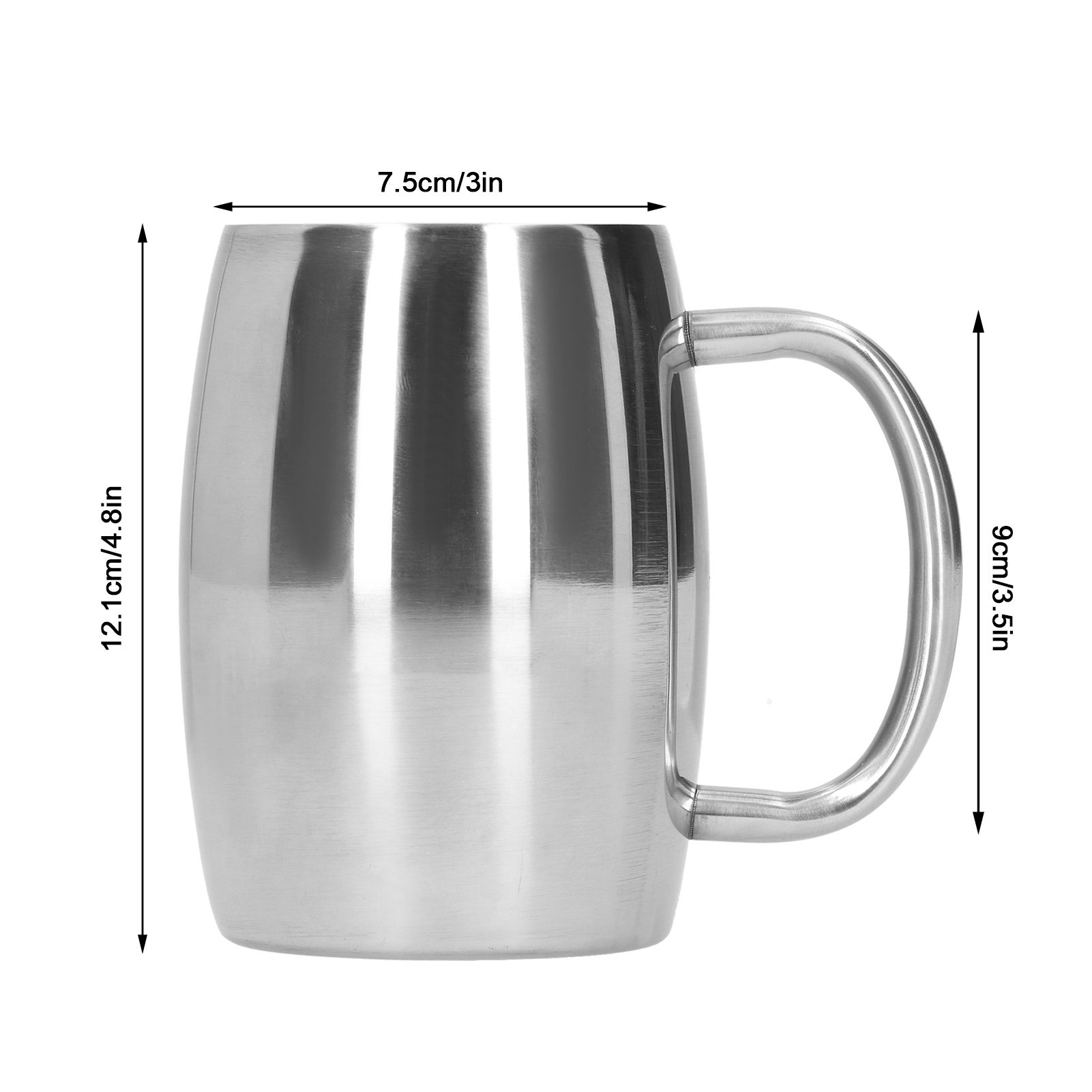 400ml Stainless Steel Beer Mug with Handle Coffee Mugs Milk Tea Cup Gift view 14