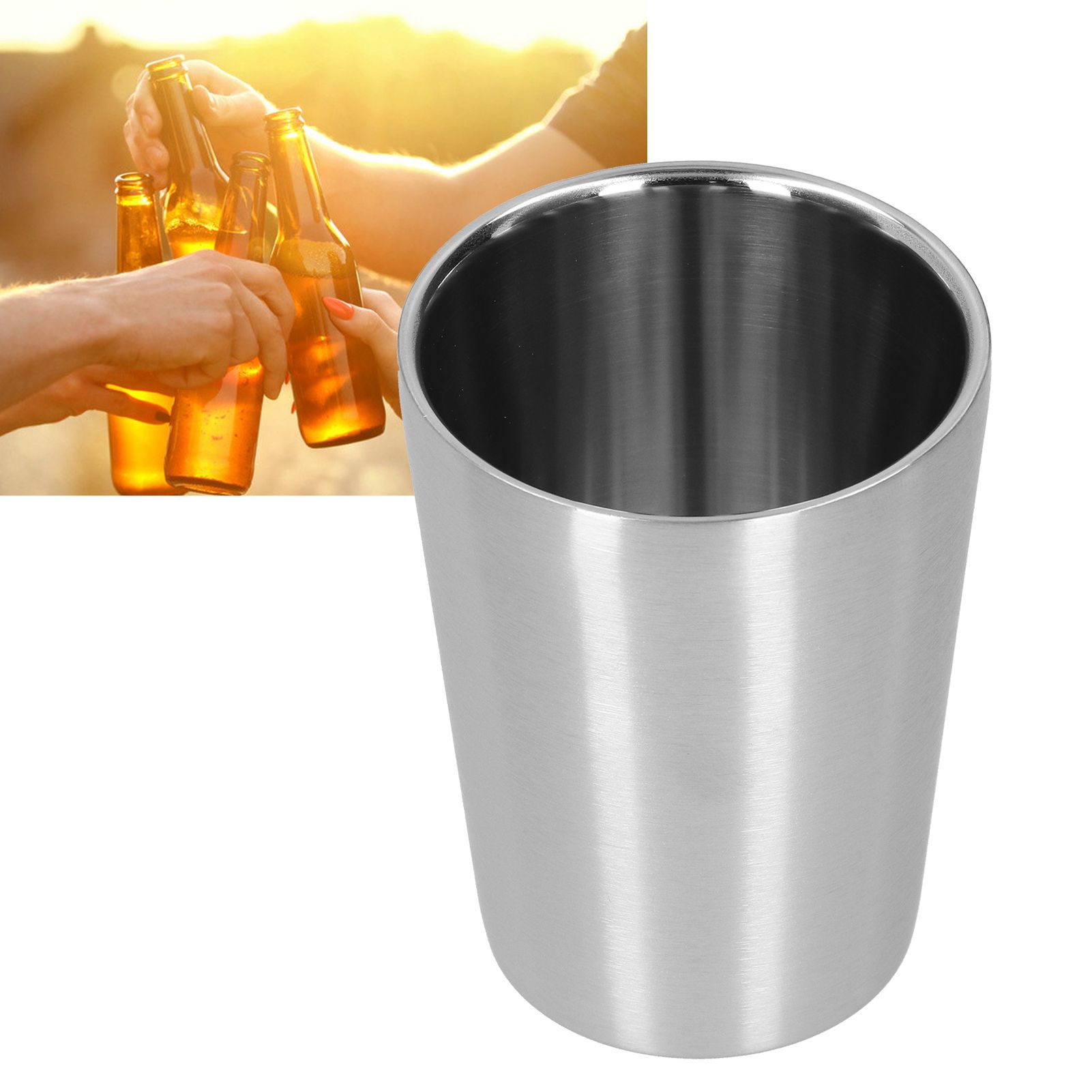 260ml Water Cup Stainless Steel Double Layer Beer Mug Drinkware for Kitchen view 9