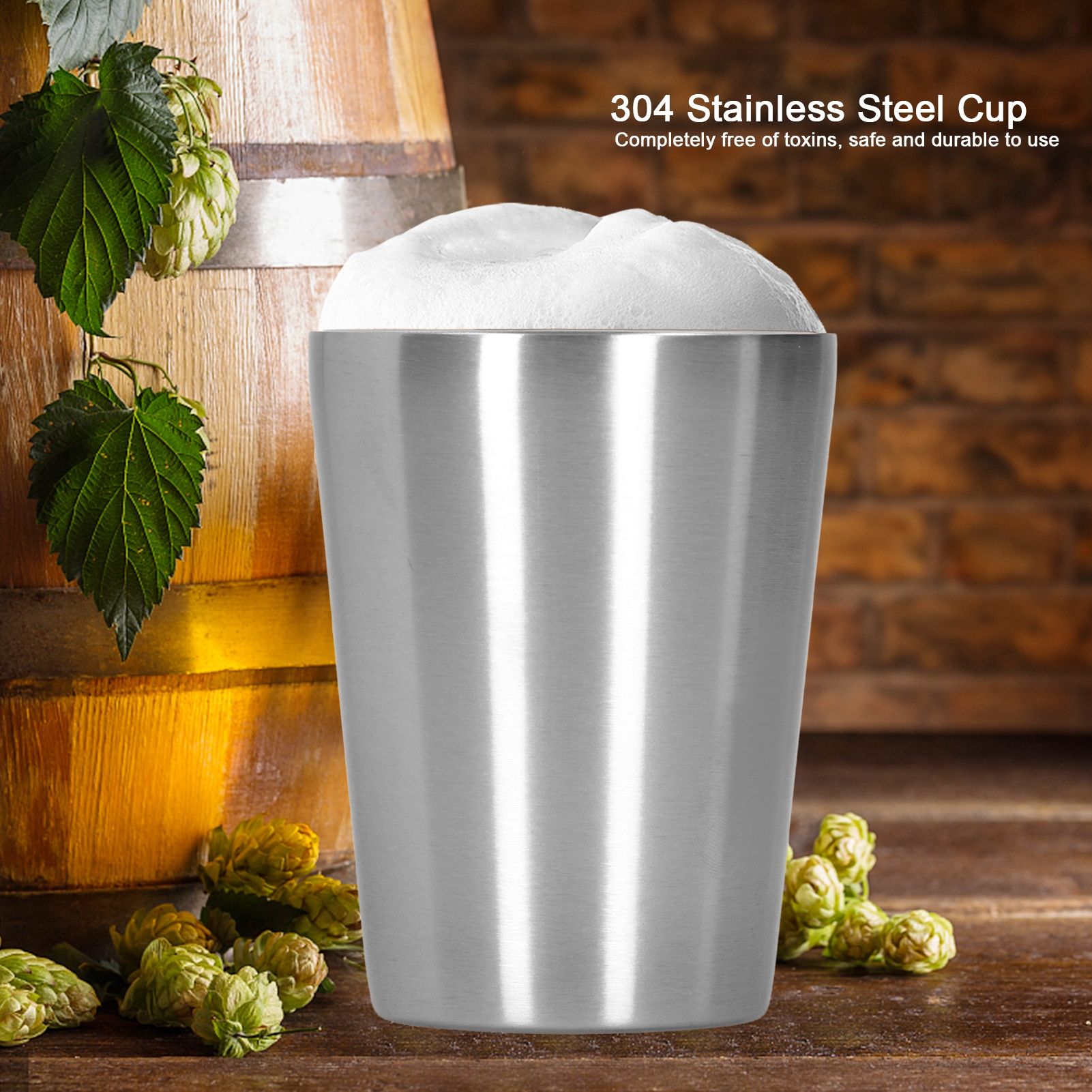 260ml Water Cup Stainless Steel Double Layer Beer Mug Drinkware for Kitchen view 15