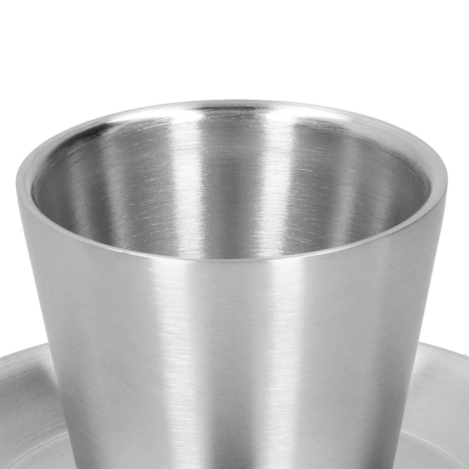 Stainless Steel Coffee Cup Set Double Walled Coffee Mug with Saucer Tea Mug view 12