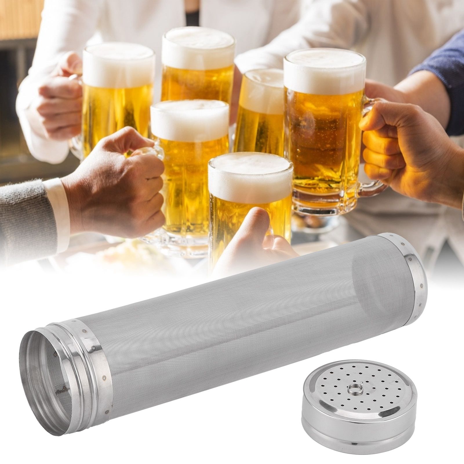 Stainless Steel Beer Filter Mesh Beer Strainer Filter for Home Brewing 70 x 300mm view 9