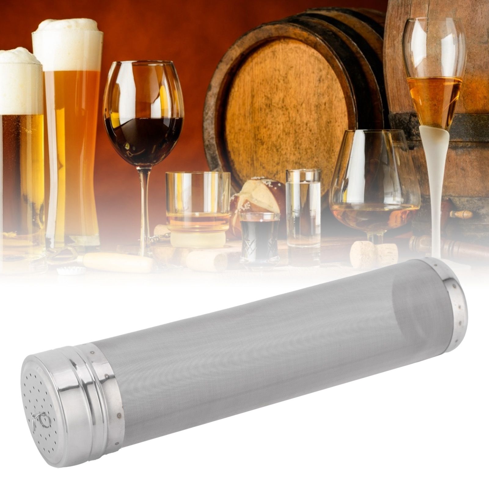 Stainless Steel Beer Filter Mesh Beer Strainer Filter for Home Brewing 70 x 300mm view 10