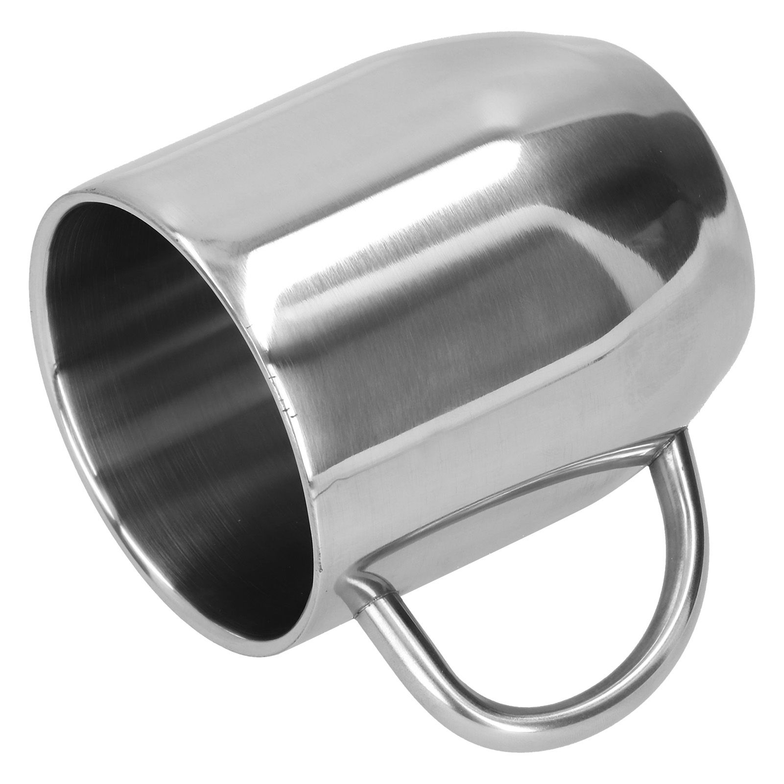 304 Stainless Steel DoubleLayer Coffee Cup Thickening Handle Mark Cup 350ml view 2