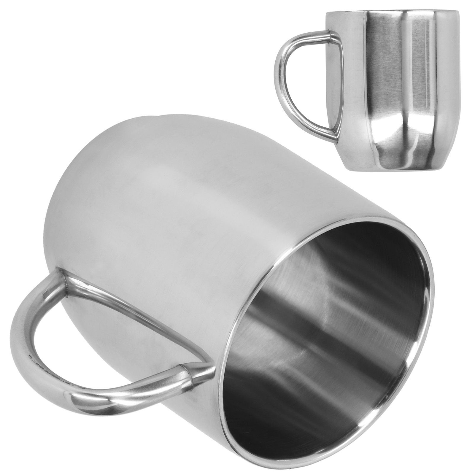 304 Stainless Steel DoubleLayer Coffee Cup Thickening Handle Mark Cup 350ml view 7