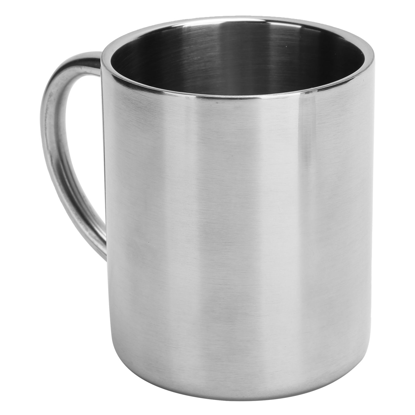 Mug Cup 304 Stainless Steel Sanding Mirror Finish Portable Coffee Cup with view 2