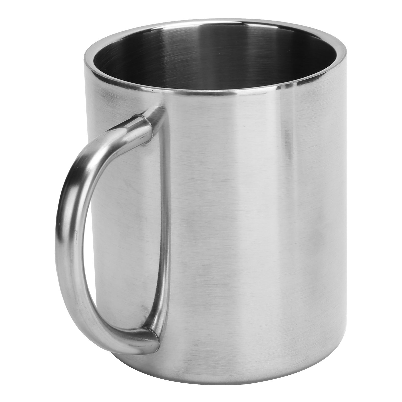 Mug Cup 304 Stainless Steel Sanding Mirror Finish Portable Coffee Cup with view 3