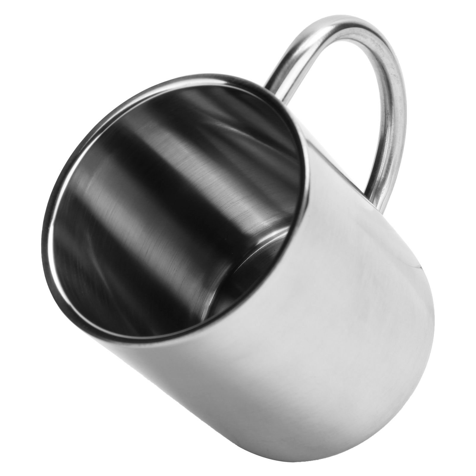 Mug Cup 304 Stainless Steel Sanding Mirror Finish Portable Coffee Cup with view 4