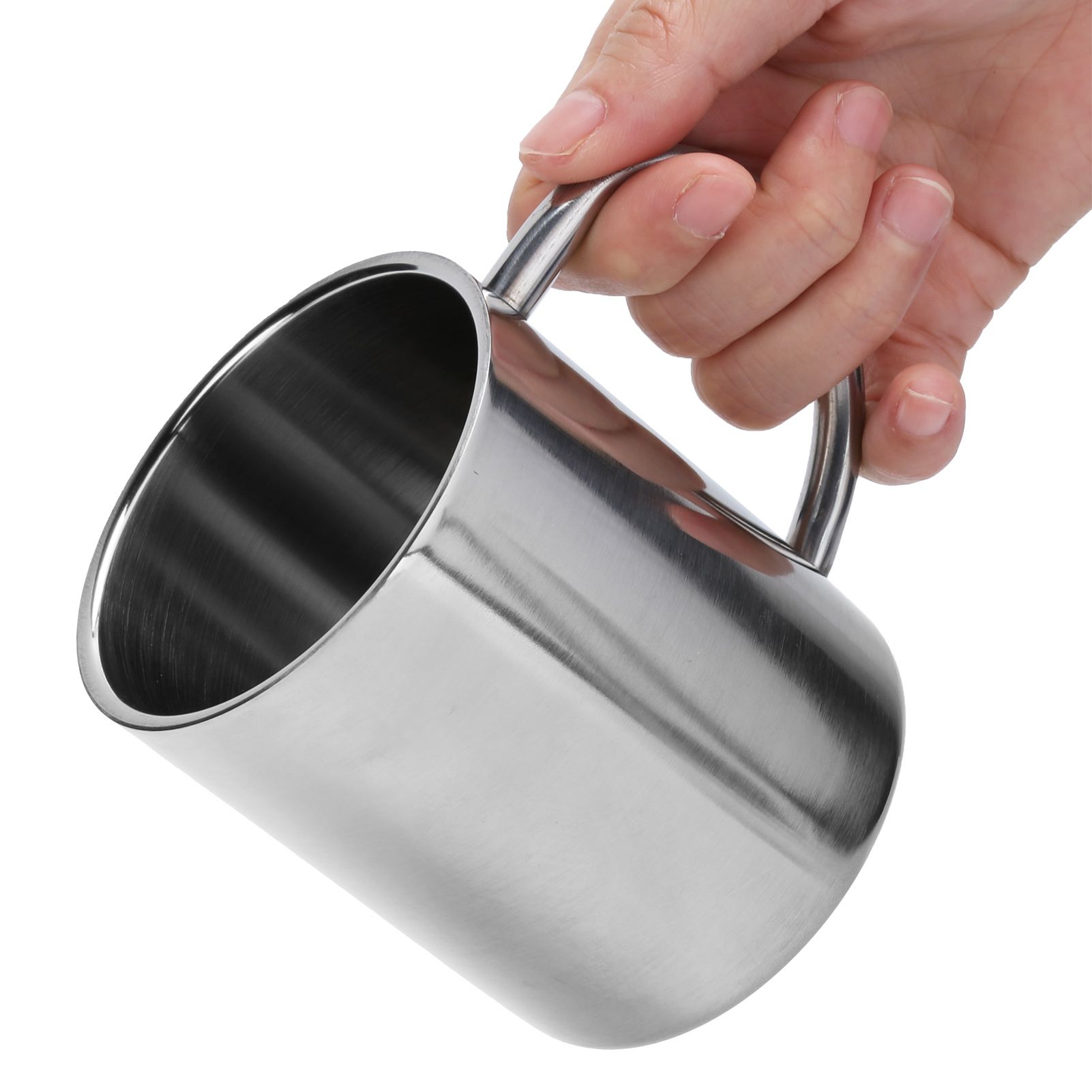 Mug Cup 304 Stainless Steel Sanding Mirror Finish Portable Coffee Cup with view 8