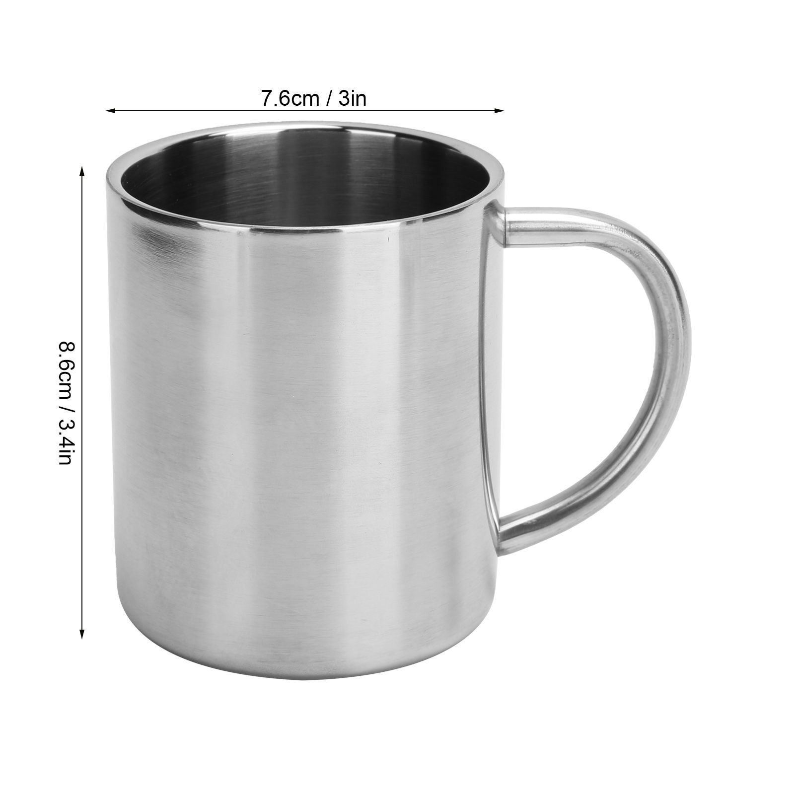 Mug Cup 304 Stainless Steel Sanding Mirror Finish Portable Coffee Cup with view 13