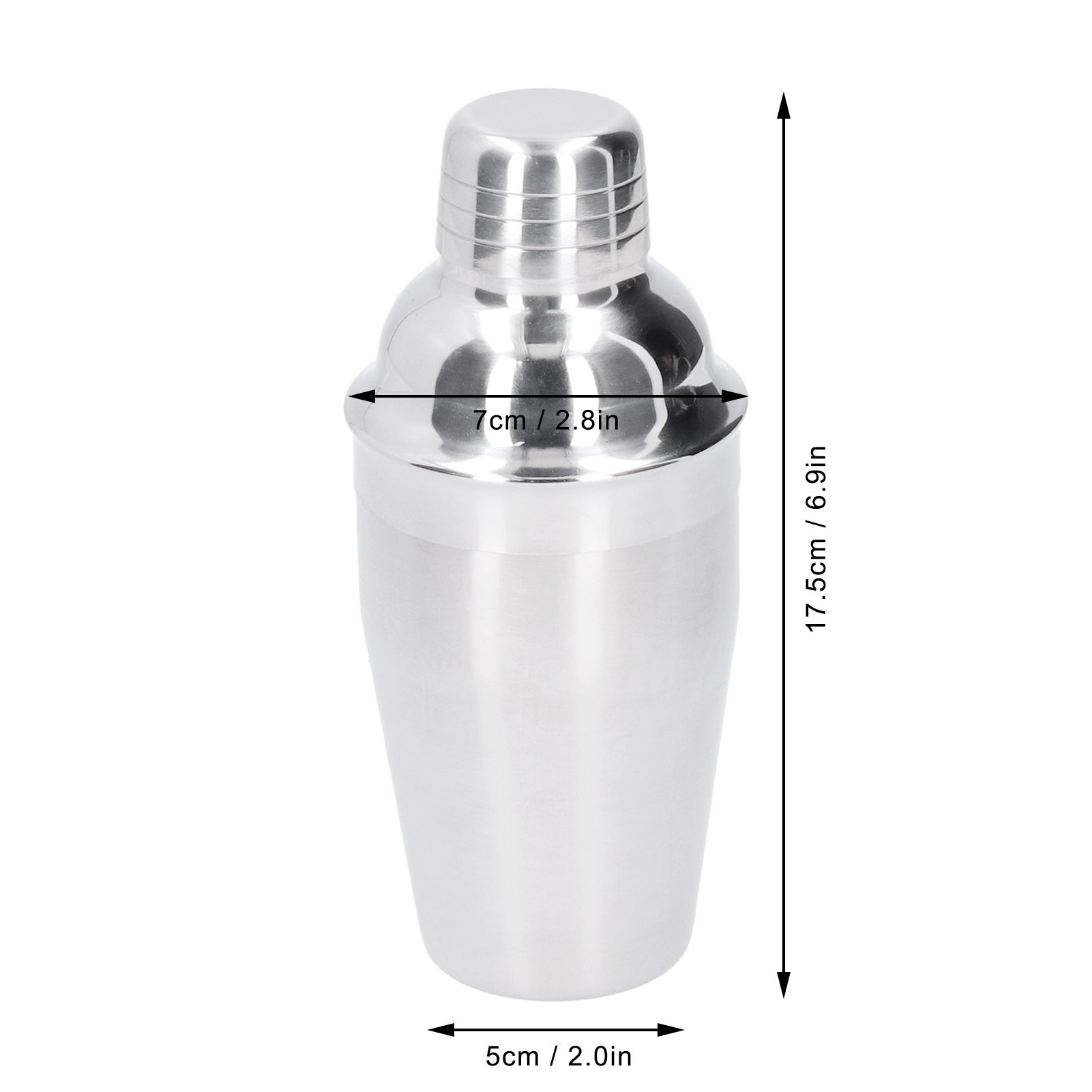 350ml Cocktail Shaker Stainless Steel Wine Drink Mixing Glasses Barware view 11