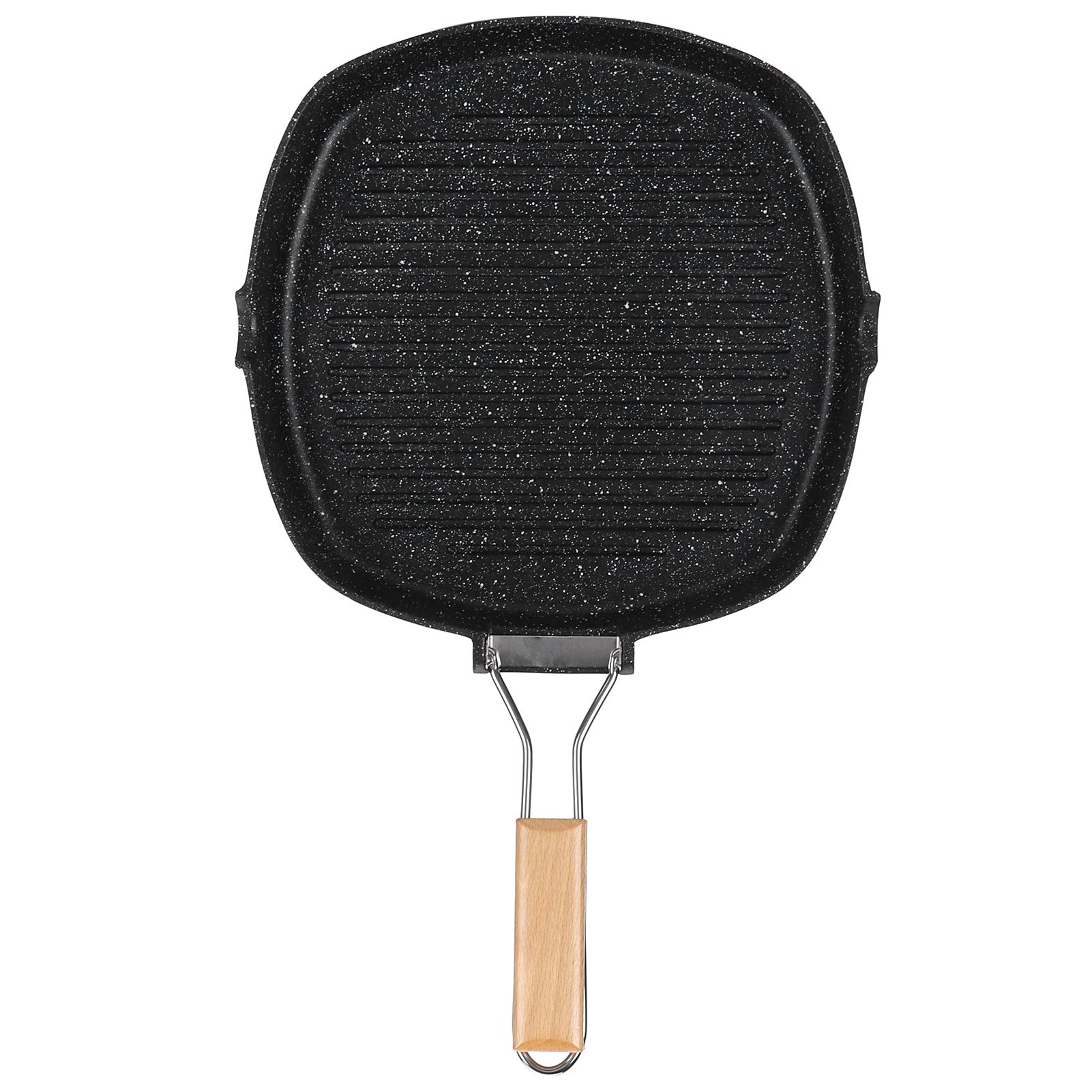 NonStick Practical Frying Pan Steak Skillet BBQ with Foldable Handle Kitchen