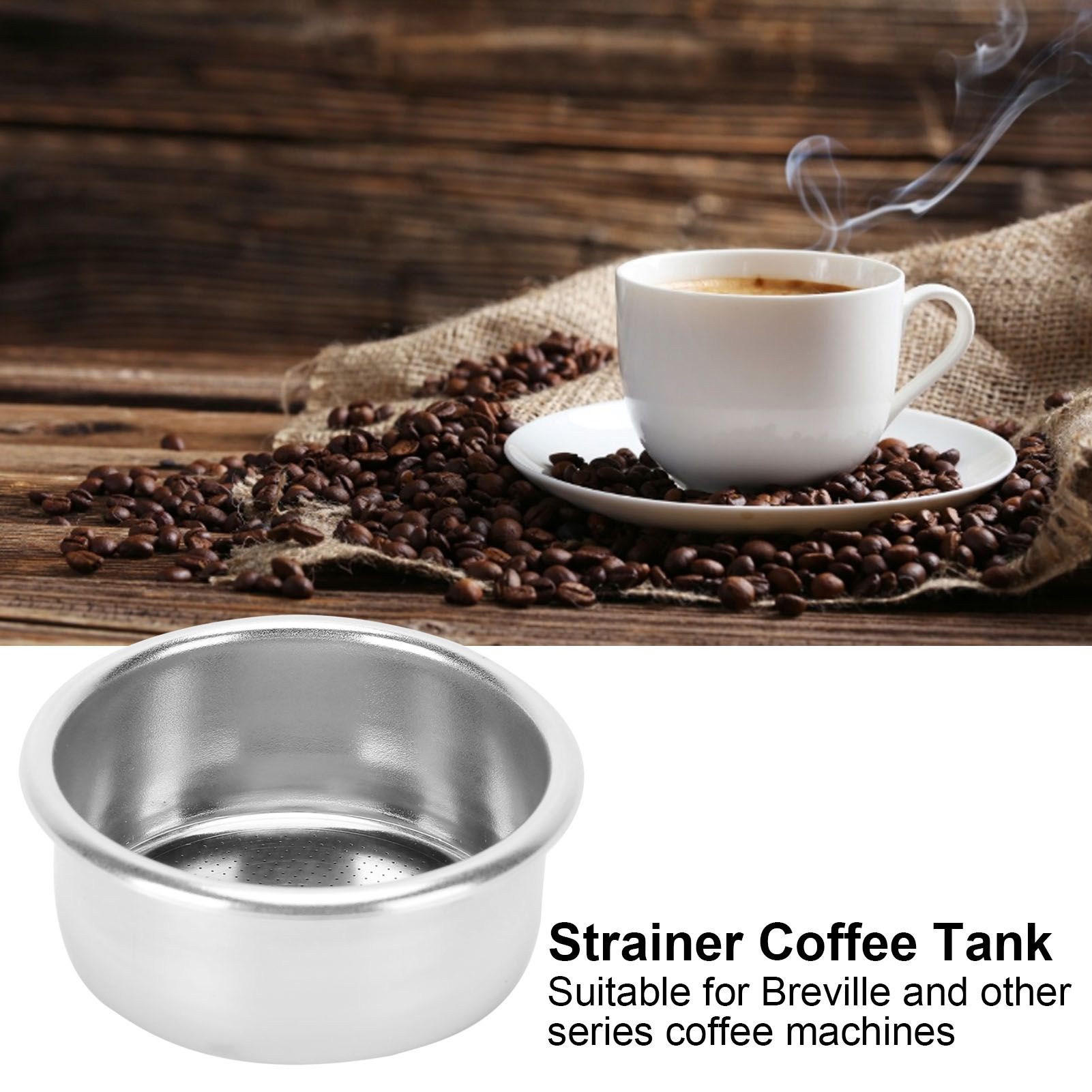 Coffee Filter Mesh Basket No Pressure Strainer Powder Bowl Coffee Machine view 12