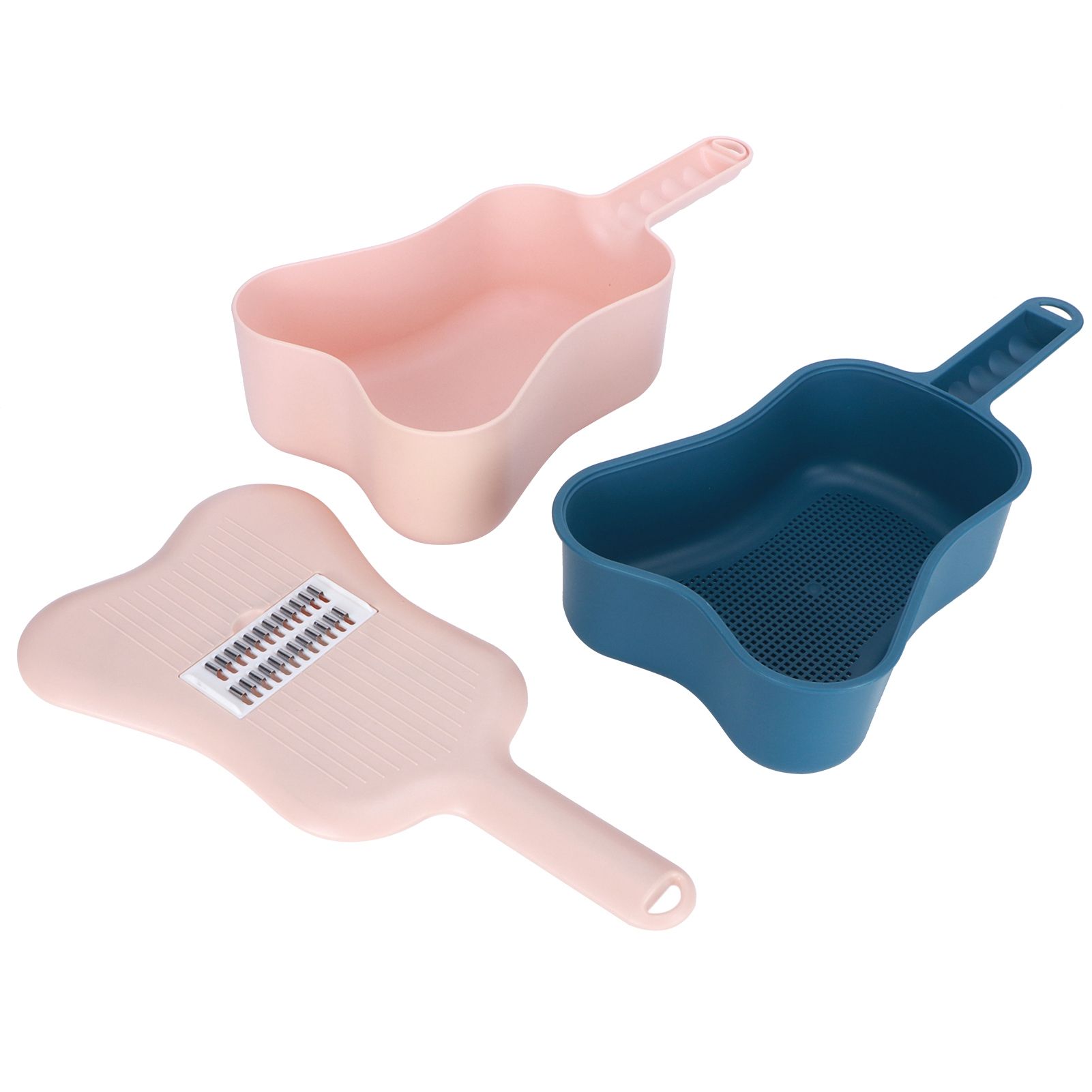 11Pcs/Set Vegetable Cutter Drain Basket Food Shredder Grater Kitchen Cutting view 6