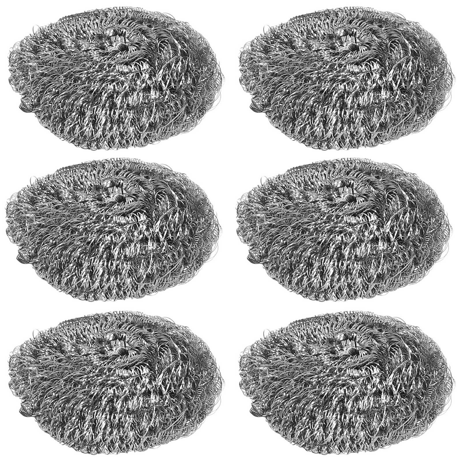 20Pcs Stainless Steel Scrubber Steel Wire Ball Dish Bowl Pot Scouring Brush view 3