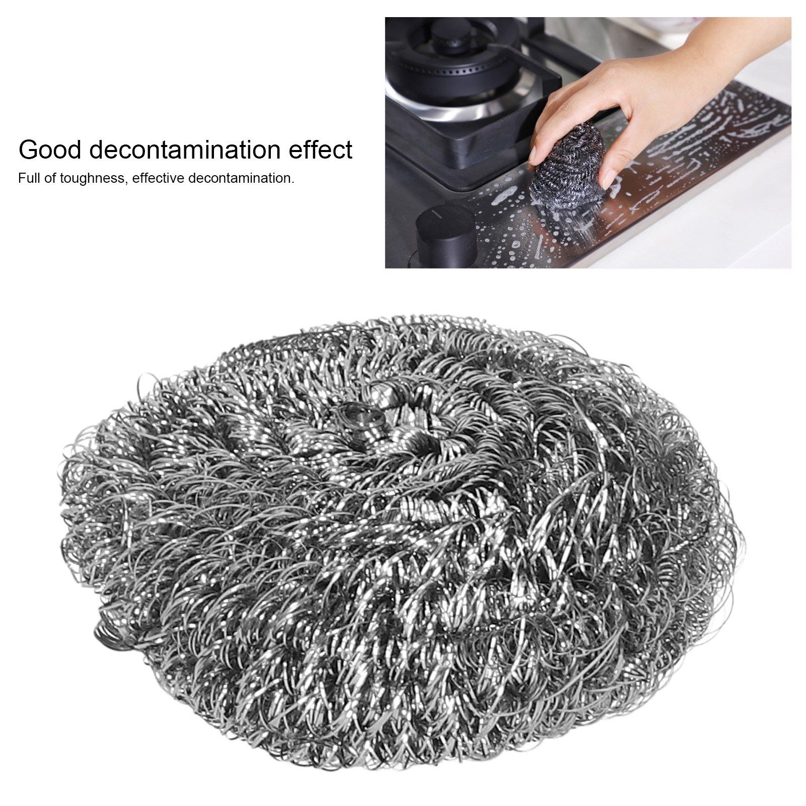 20Pcs Stainless Steel Scrubber Steel Wire Ball Dish Bowl Pot Scouring Brush view 15