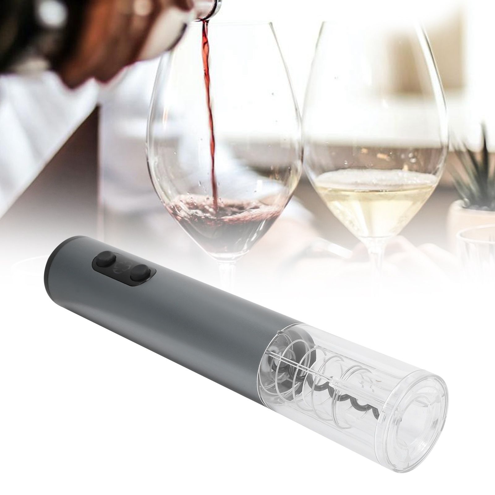 Electric Wine Bottle Opener Automatic Corkscrew W/Foil Cutter Pourer Vacuum view 9