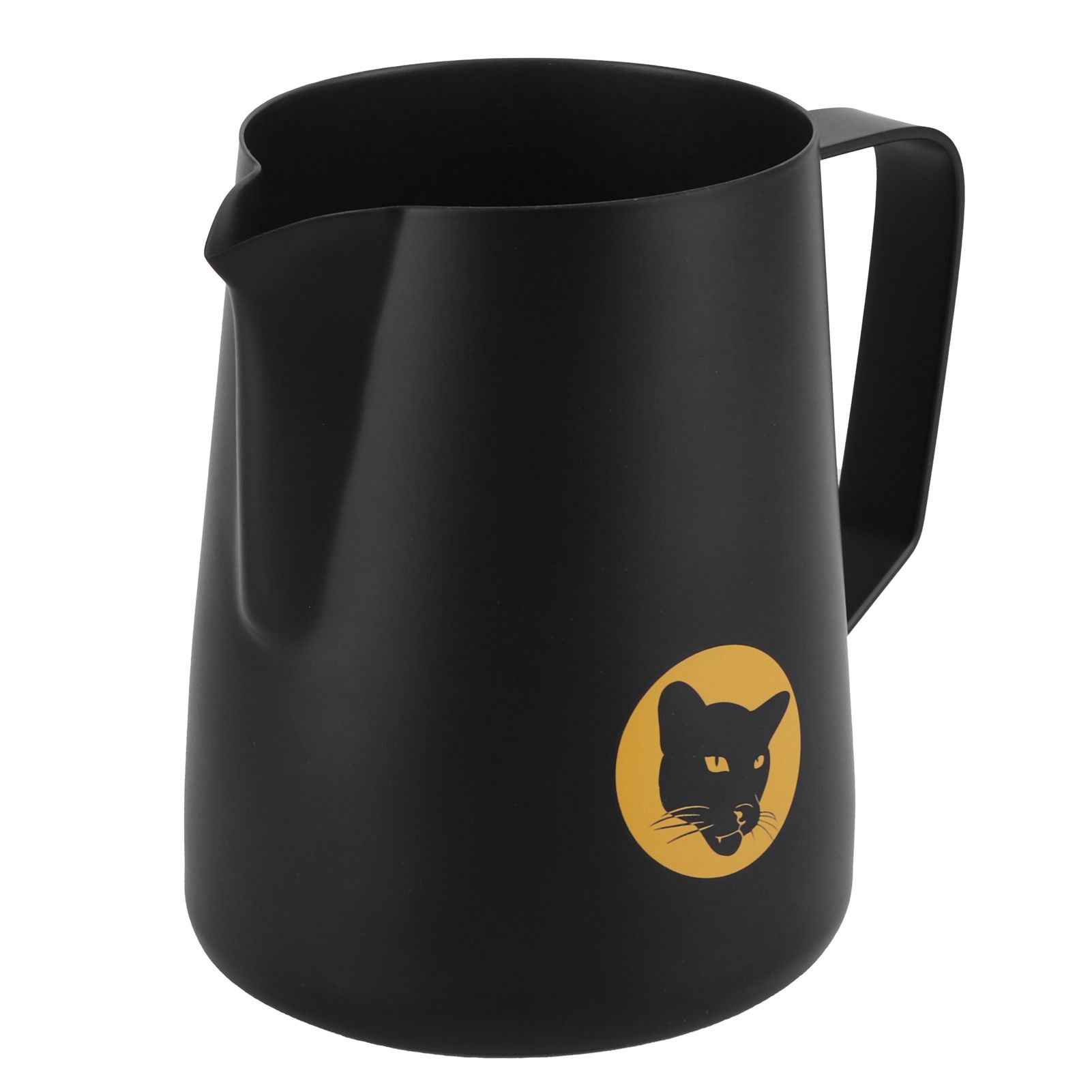 600ml Coffee Cup Mug Multipurpose 304 Stainless Steel Milk Frothing Pitcher Black view 3