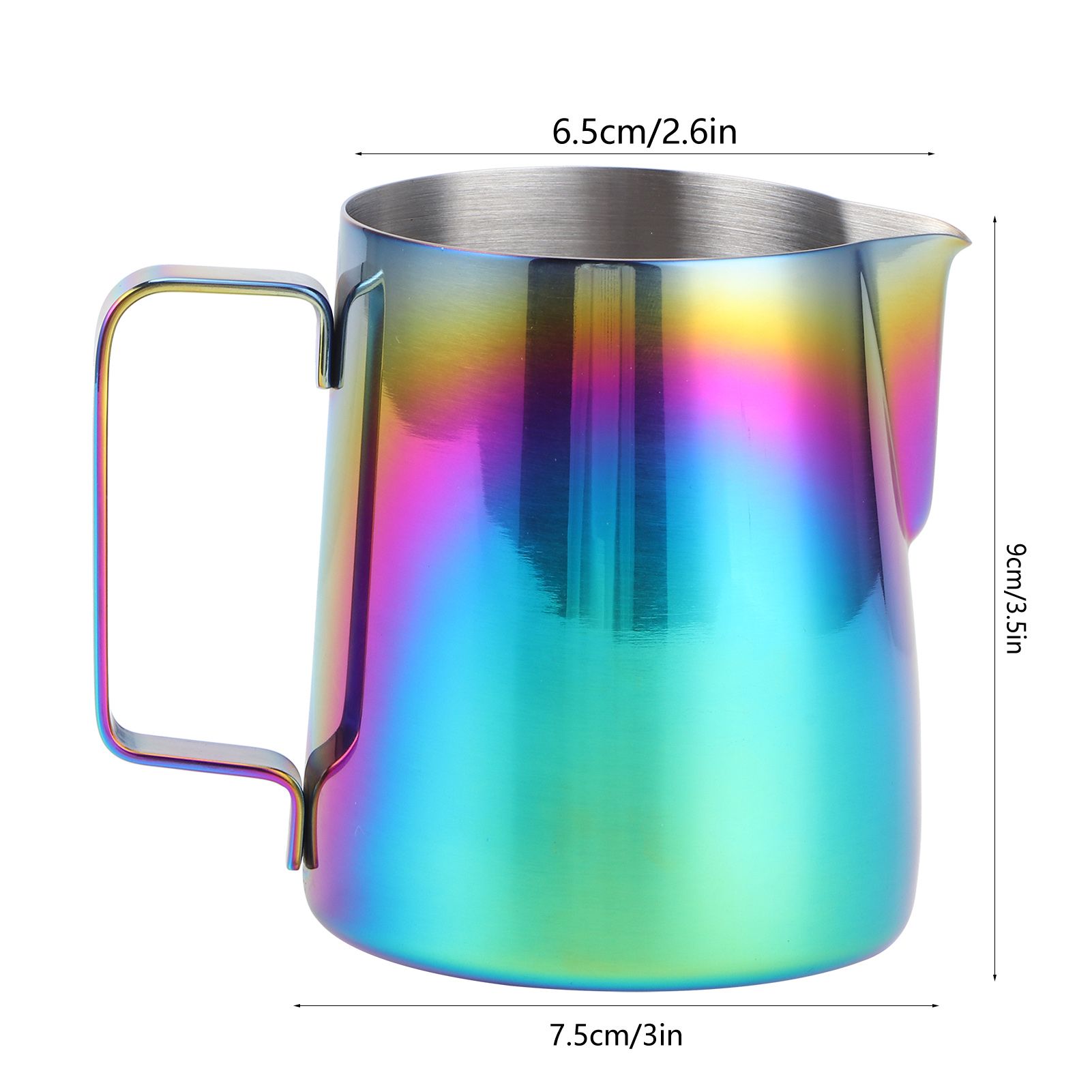 350ml Coffee Pitcher Latte Art Making Cup Colorful Milk Frothing Pitcher with view 13