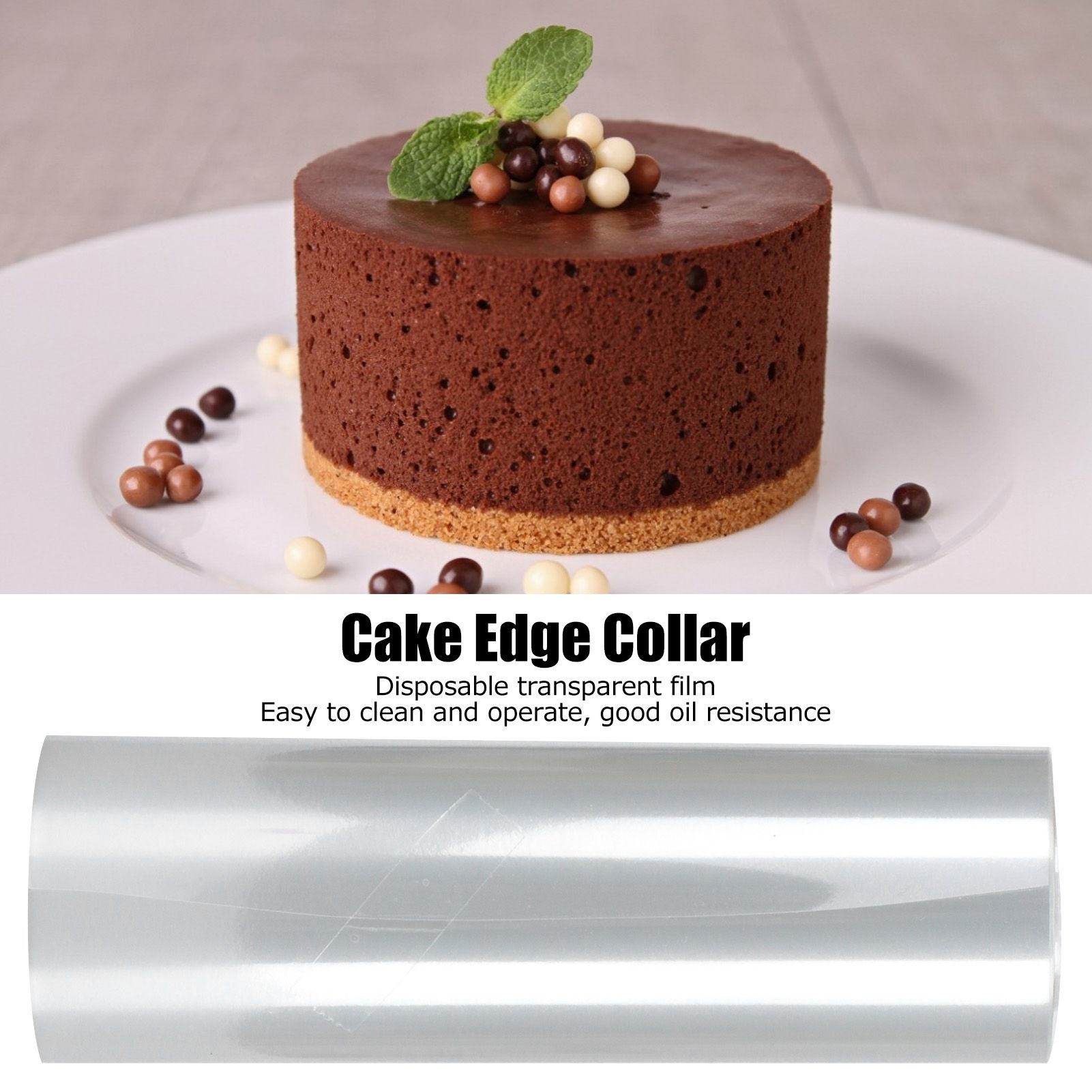 0.1mm Thickness 15cmx10m Disposable Mousse Film Cake Edge Collar Kitchen view 15