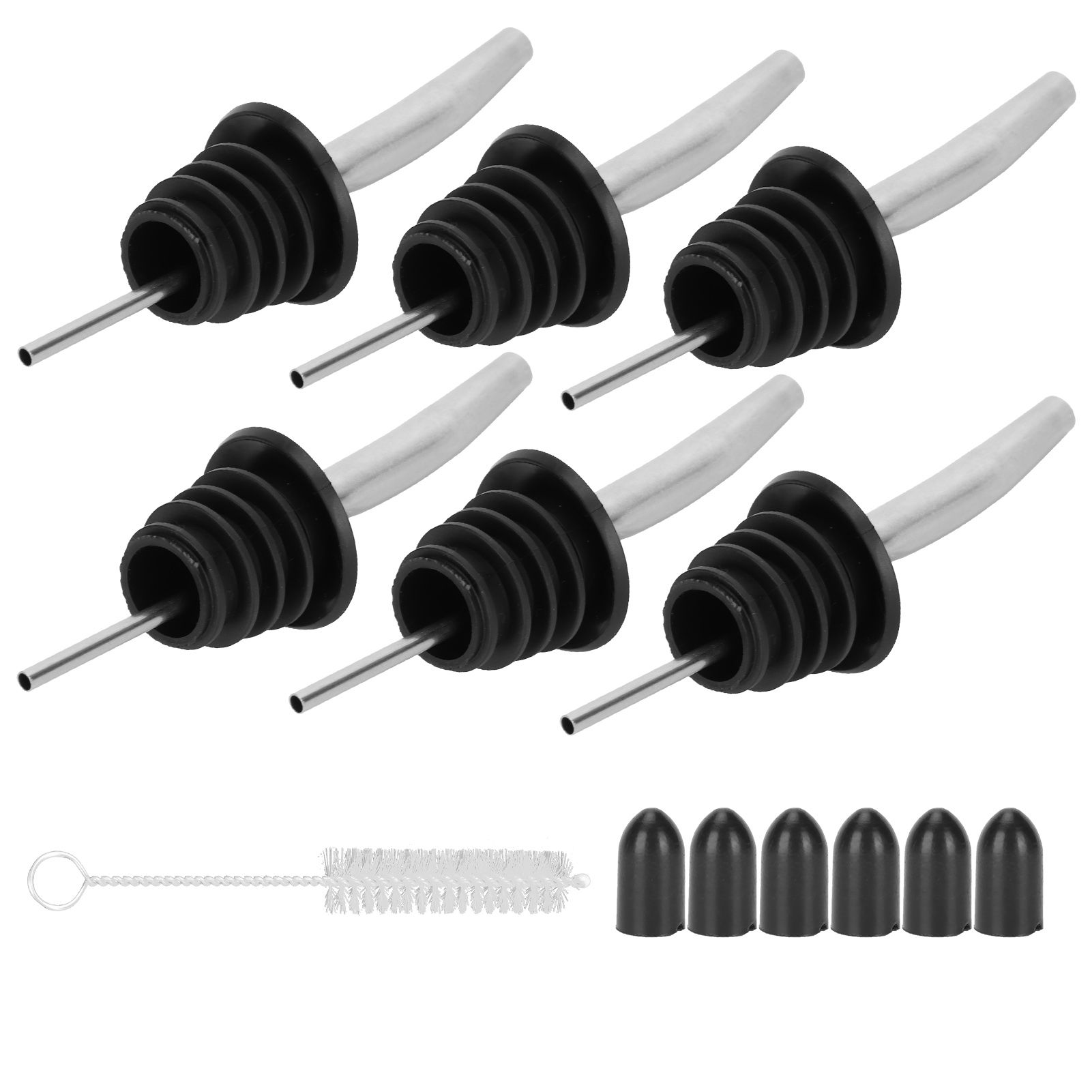 Wine Pourer Bottle Dispenser Spout Cone Nozzle W/Silicone Dust Cap 304 view 8