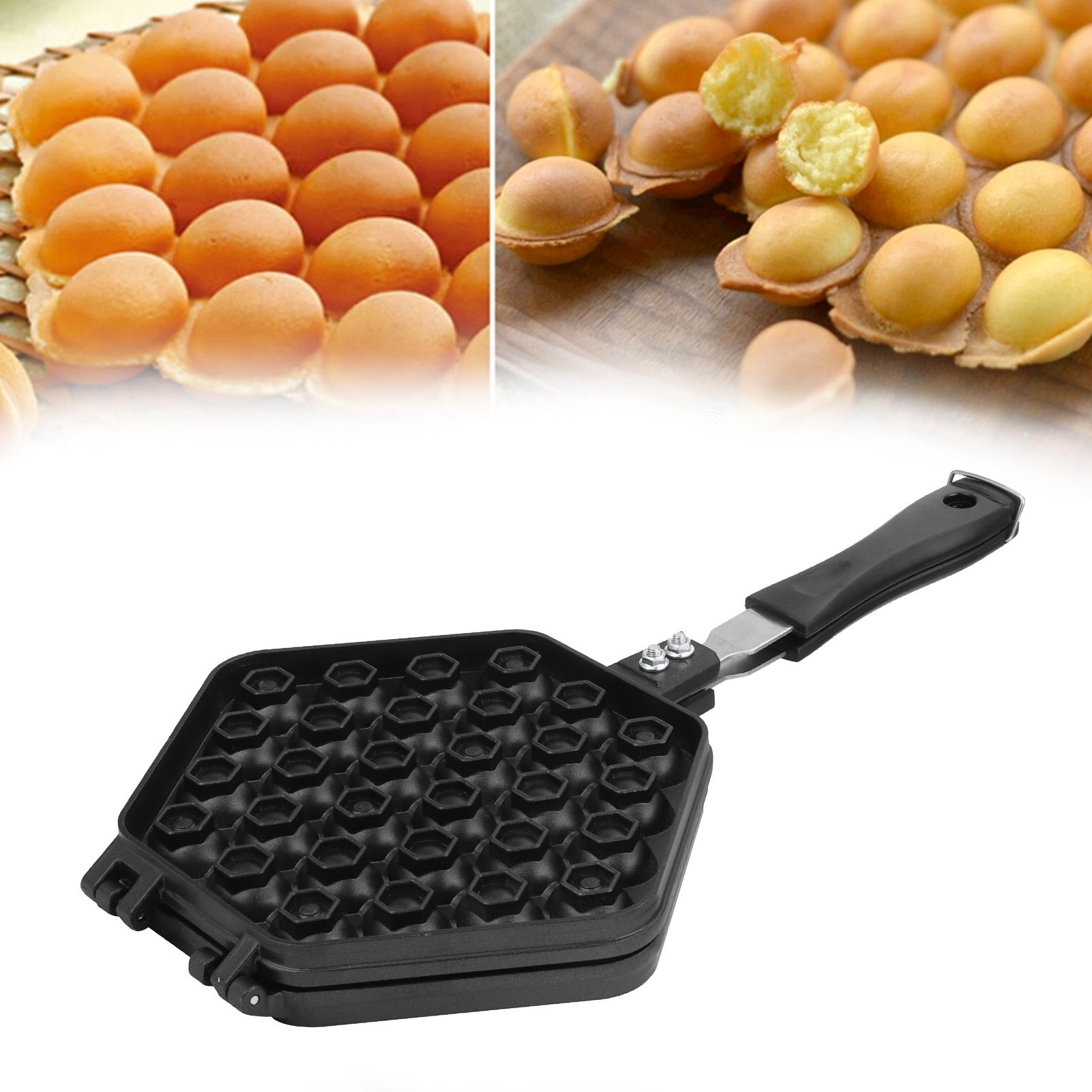 Egg Puff Pan with Handle NonStick Baking Maker Machine Kitchen Cooking Utensils view 10
