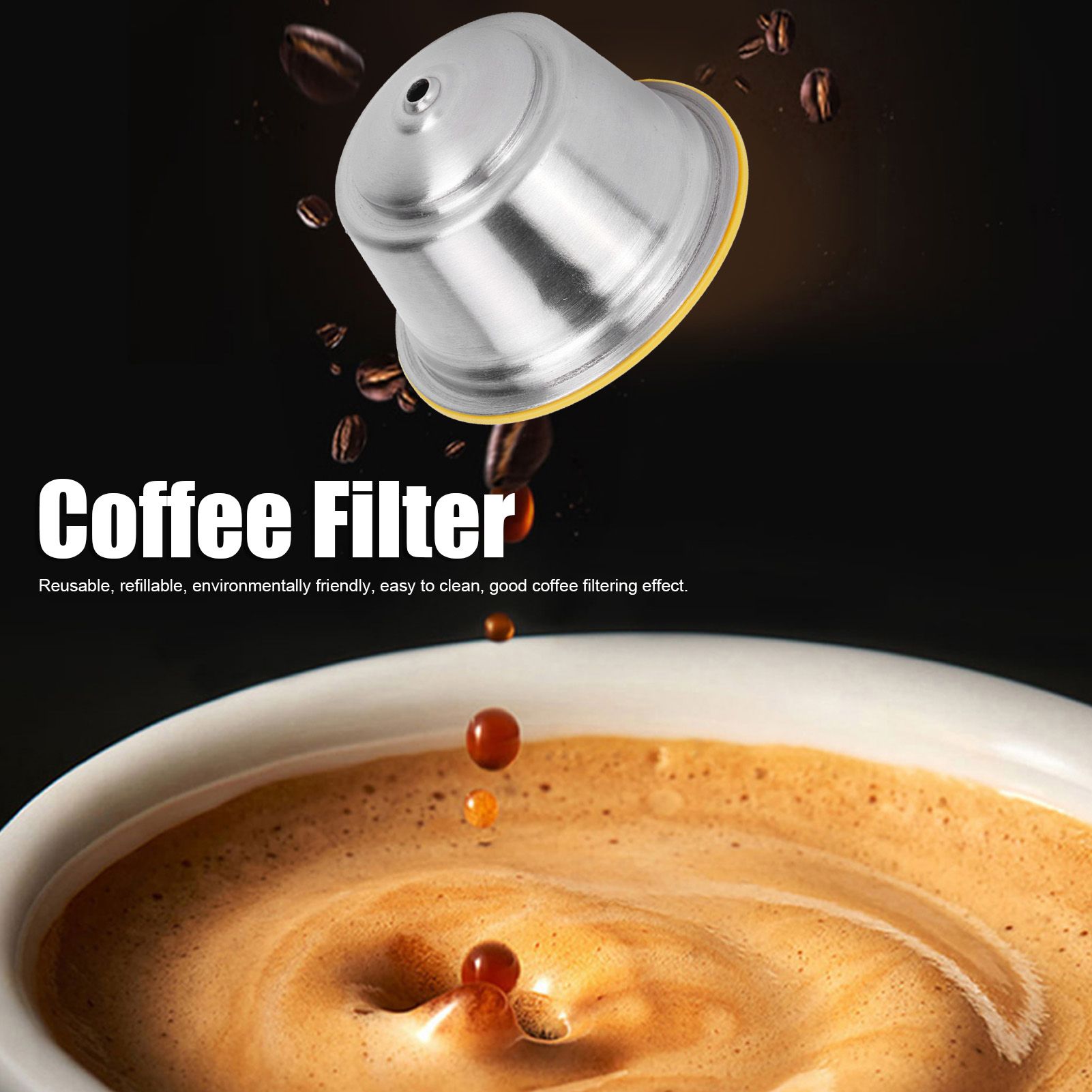 Coffee Capsule Stainless Steel Reusable Refillable Filter Cup for Dolce Gusto view 15