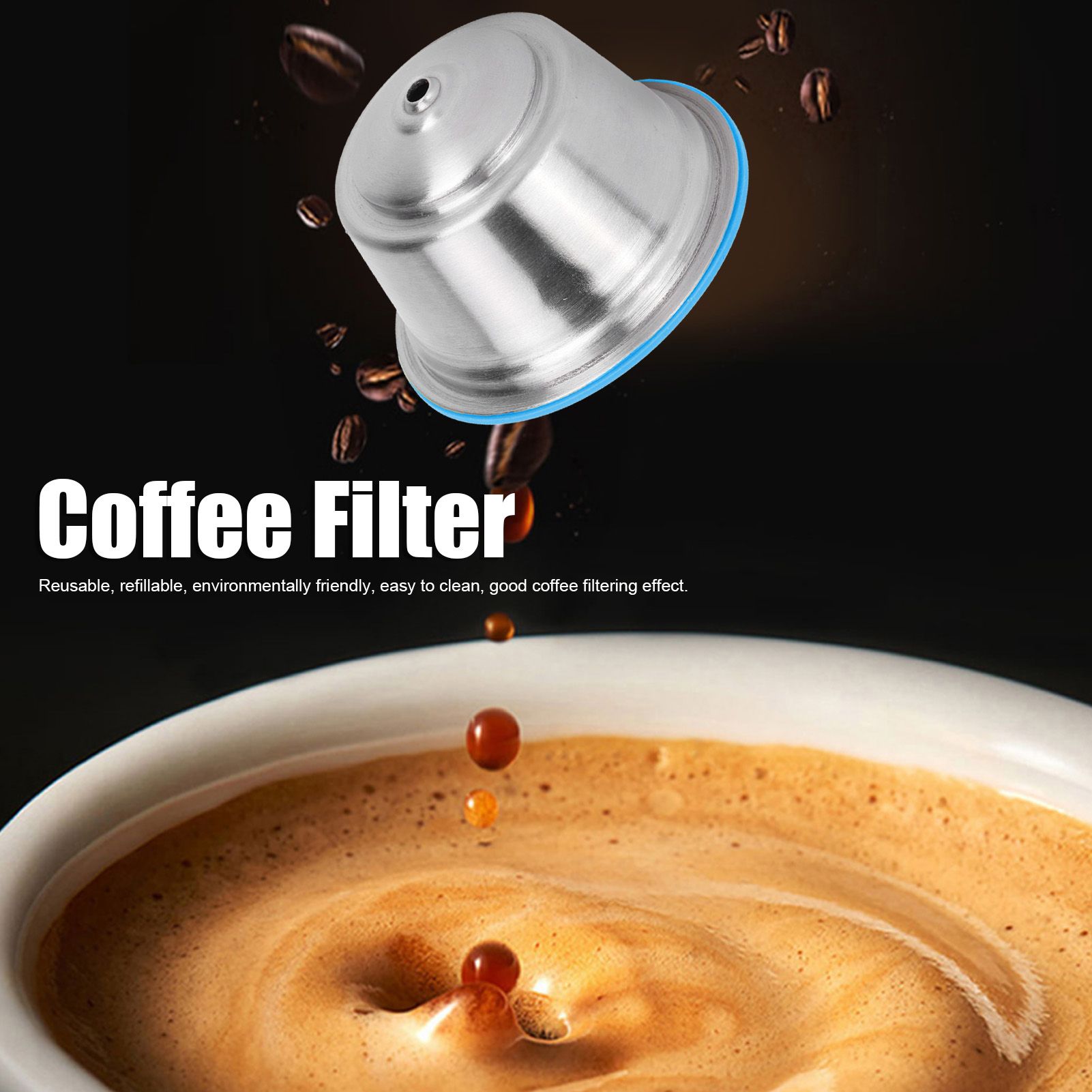 Coffee Capsule Stainless Steel Reusable Refillable Filter Cup for Dolce Gusto view 15
