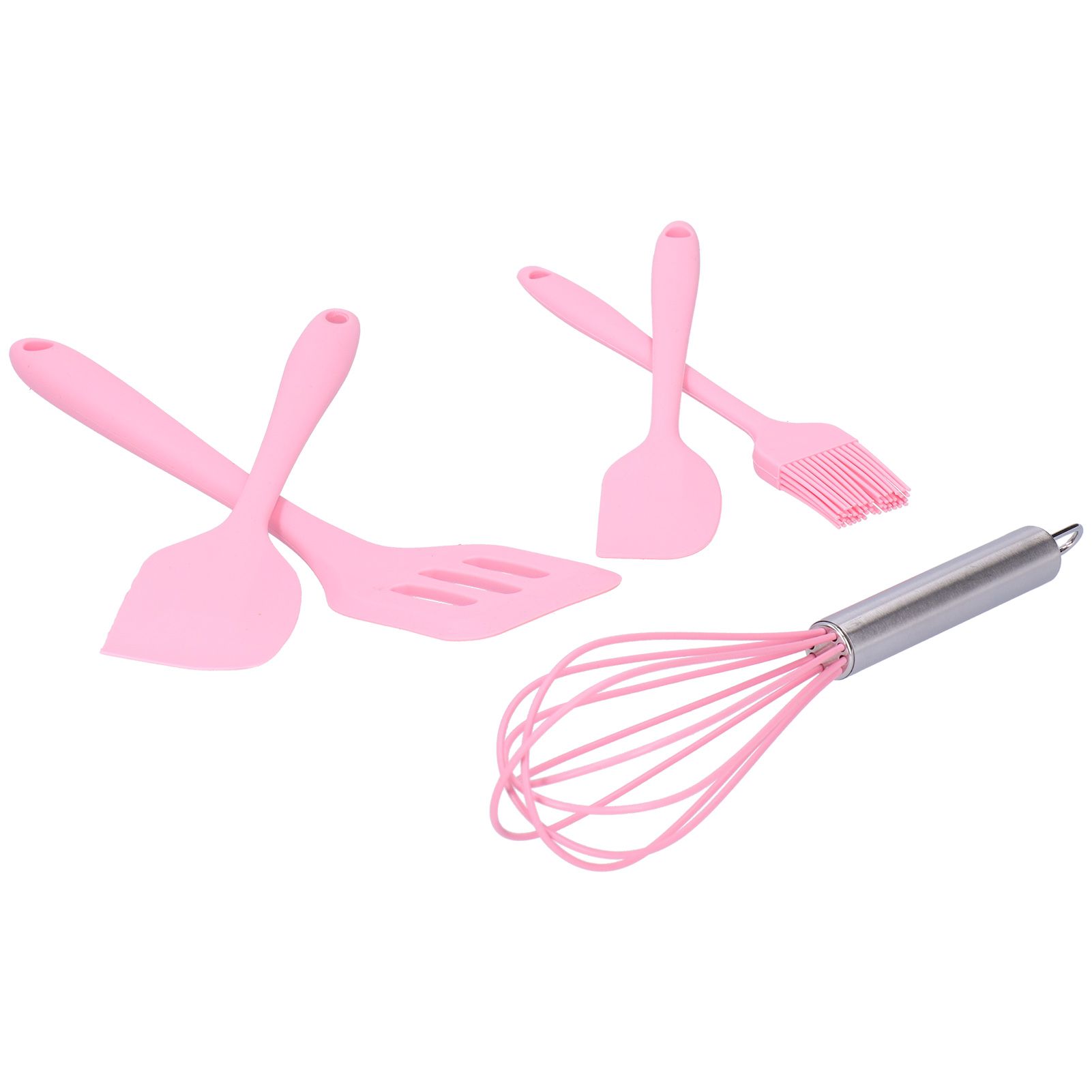 Cooking Spatula Set Silicone Baking Scraper Heat Resistant Egg Beater Kitchen view 5