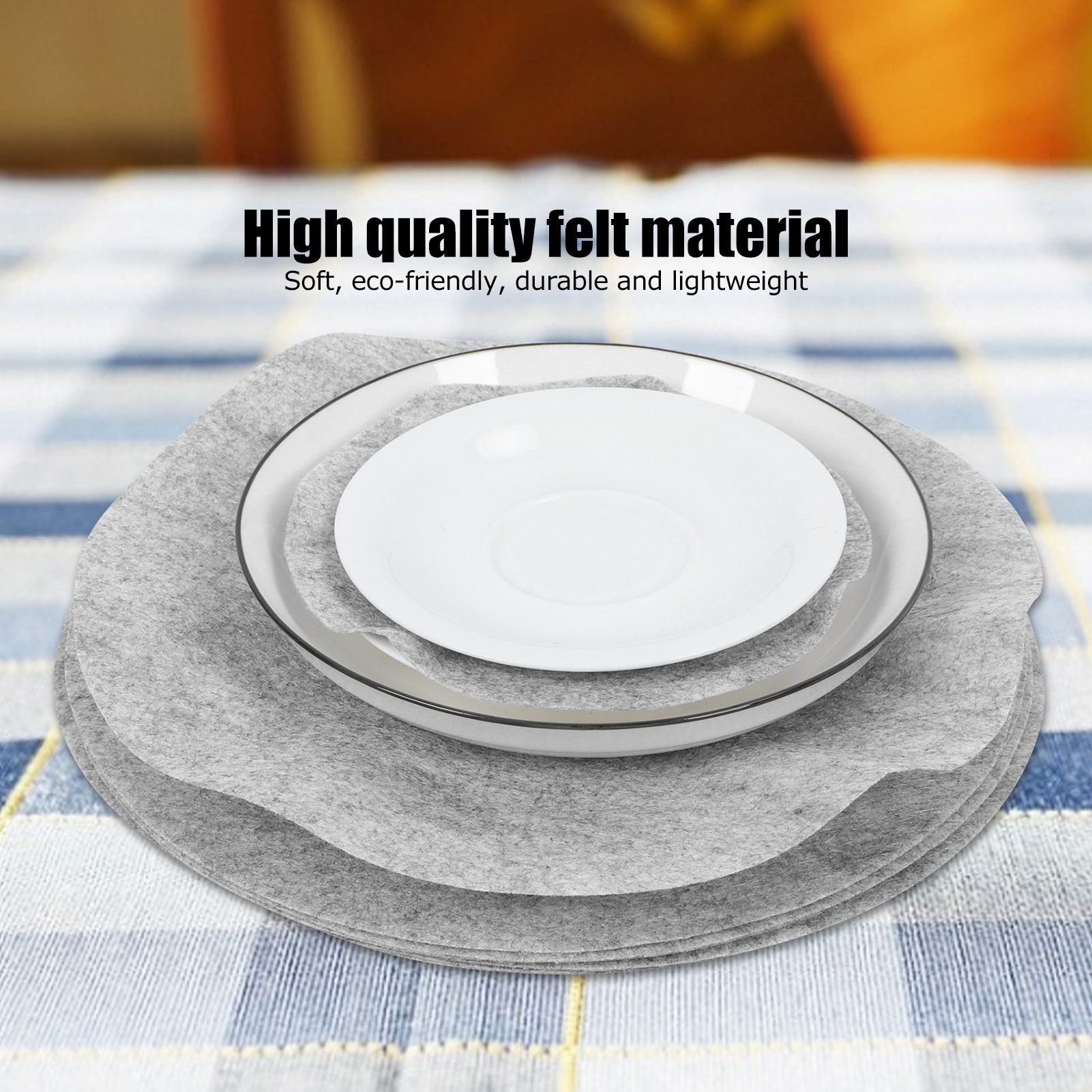 Soft Felt Plate Dividers Pan Separator Pads Cookware Bakeware Dish Pot view 15