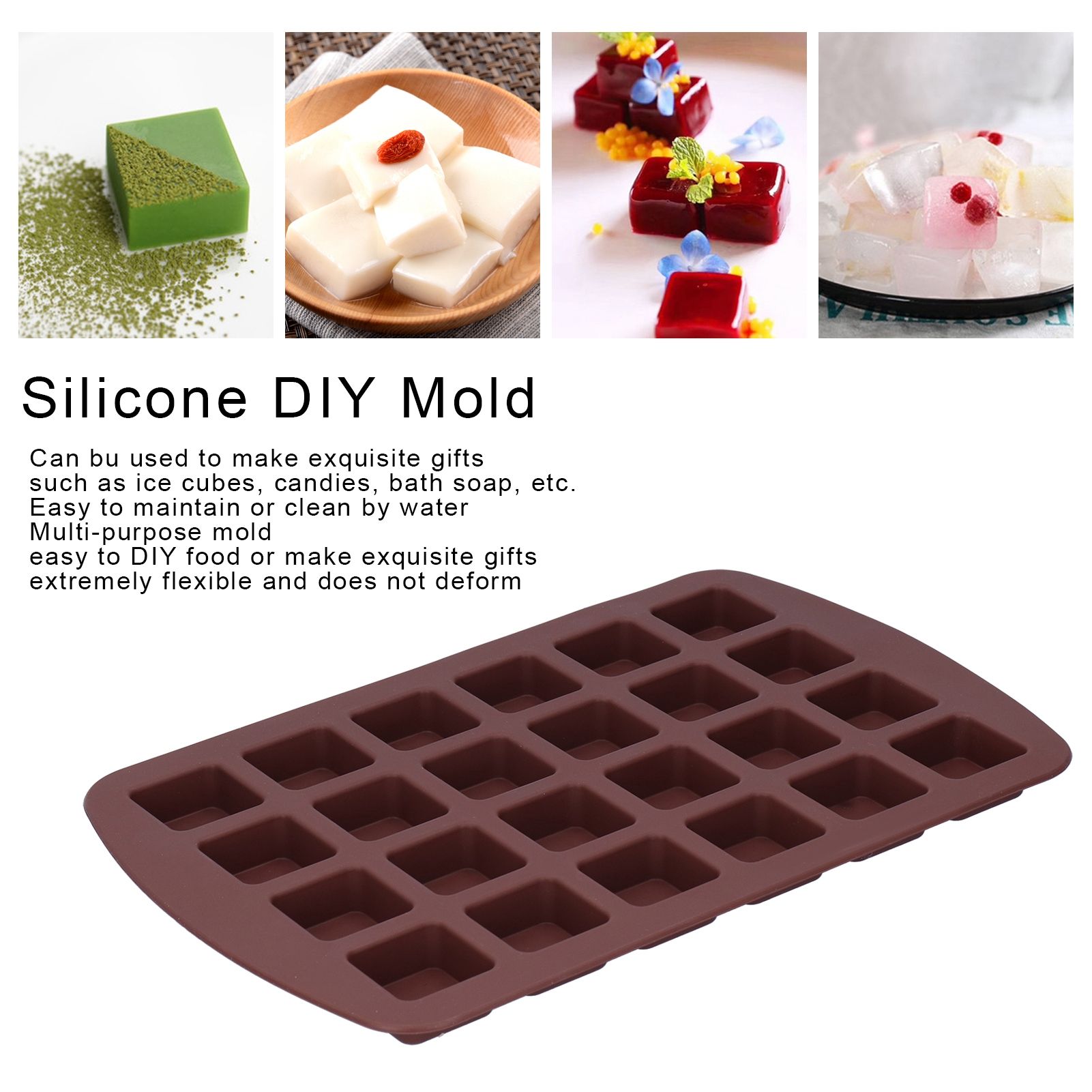 Candy Chocolate Mold Silicone 24 Grids Hand‑Made Cupcake Baking Mould Kitchen view 15