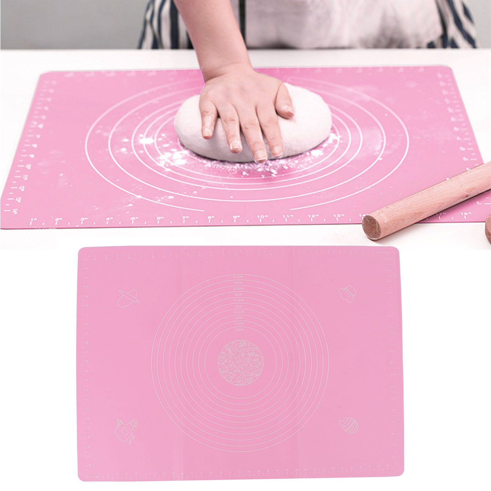 Silicone Knead Mat with Scale Chopping Board Nonslip Baking Tool Heat view 9