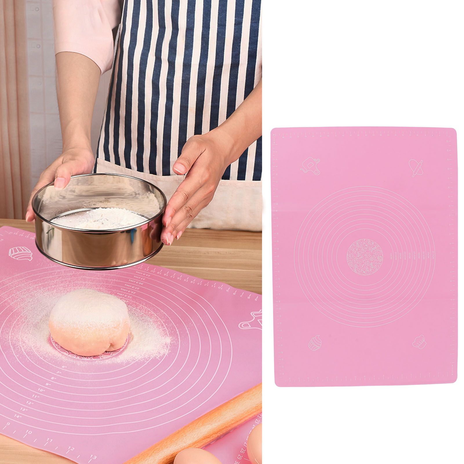 Silicone Knead Mat with Scale Chopping Board Nonslip Baking Tool Heat view 10