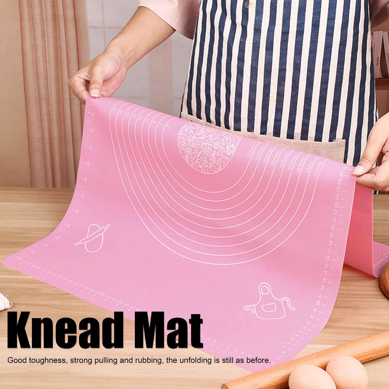 Silicone Knead Mat with Scale Chopping Board Nonslip Baking Tool Heat view 15
