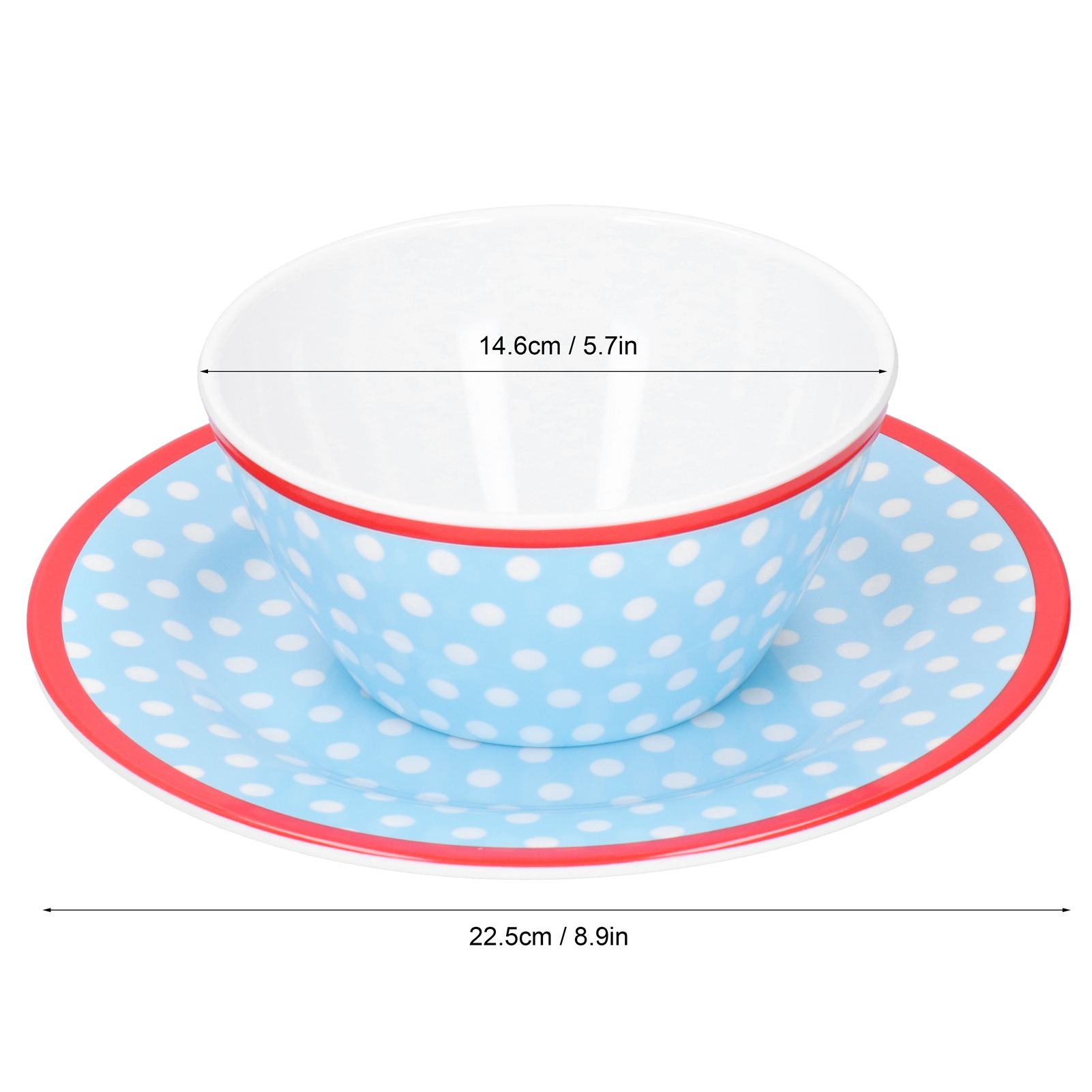Bowl Dish Set Imitation Porcelain Fruit Salad Dessert Plate Dinnerware Tableware view 11