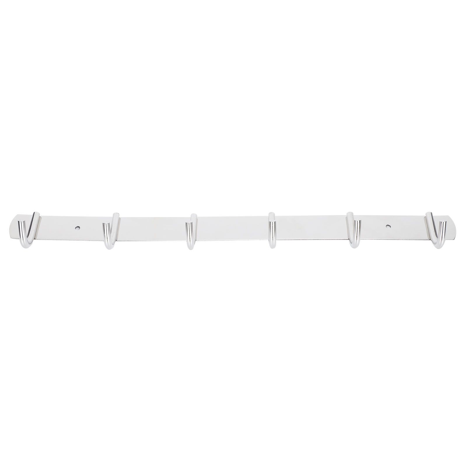 Stainless Steel Towel Hook Storage Rack Hanger with 6 Hooks for Kitchen Living view 2