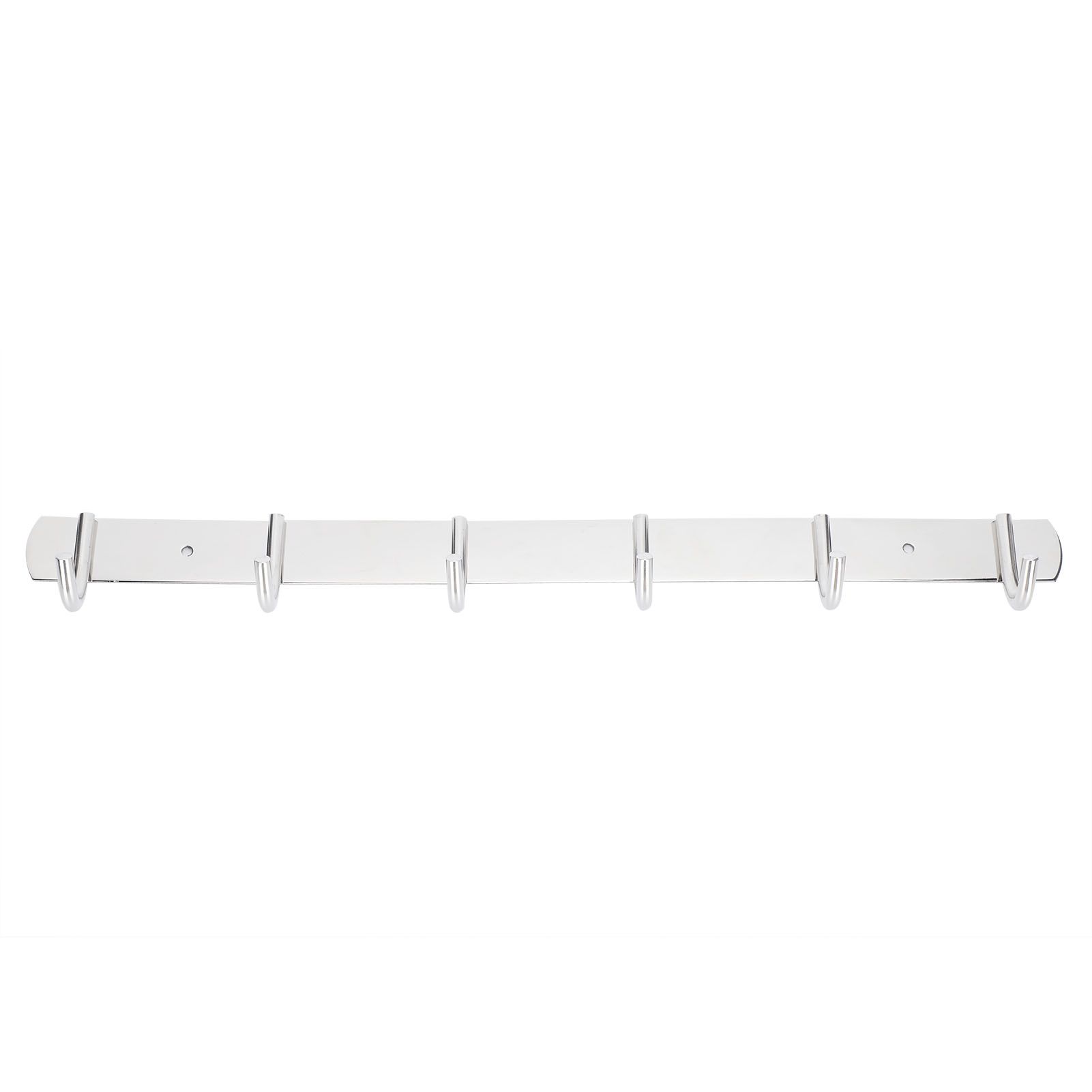 Stainless Steel Towel Hook Storage Rack Hanger with 6 Hooks for Kitchen Living view 3