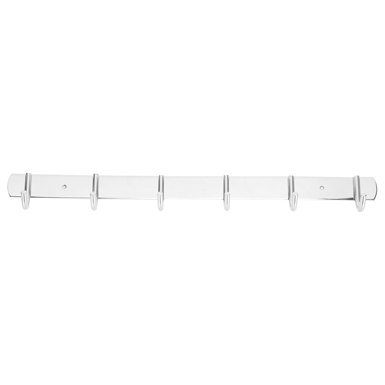Stainless Steel Towel Hook Storage Rack Hanger with 6 Hooks for Kitchen Living view 4