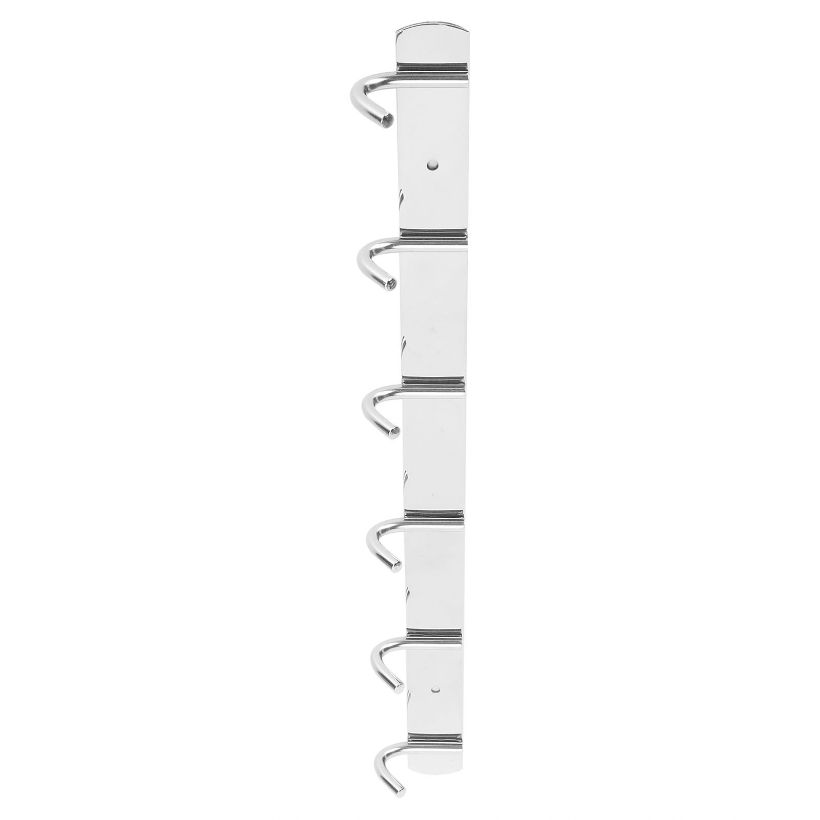 Stainless Steel Towel Hook Storage Rack Hanger with 6 Hooks for Kitchen Living view 6