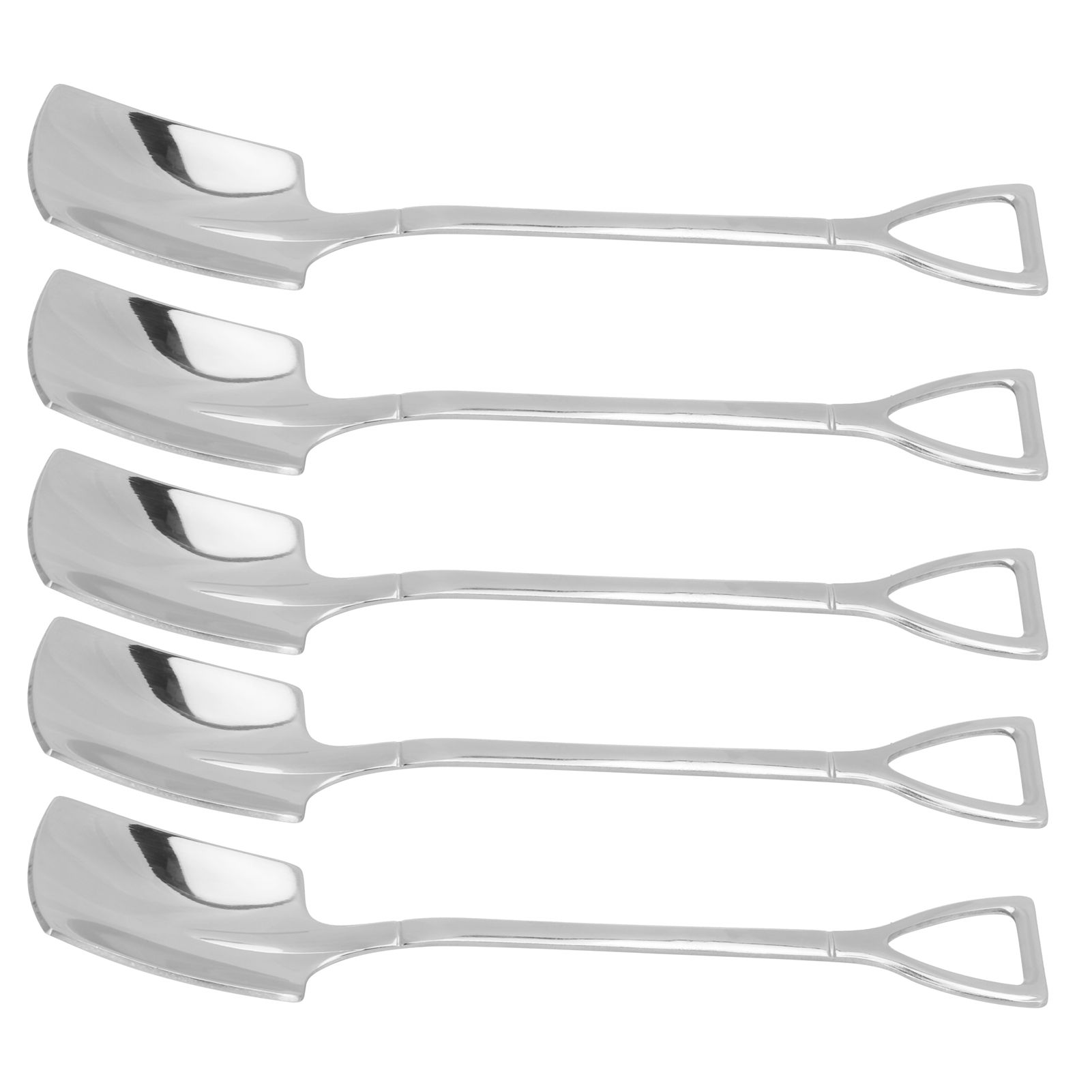5pcs Dessert Coffee Spoons 304 Stainless Steel Ice Cream Dessert Cake Spoons