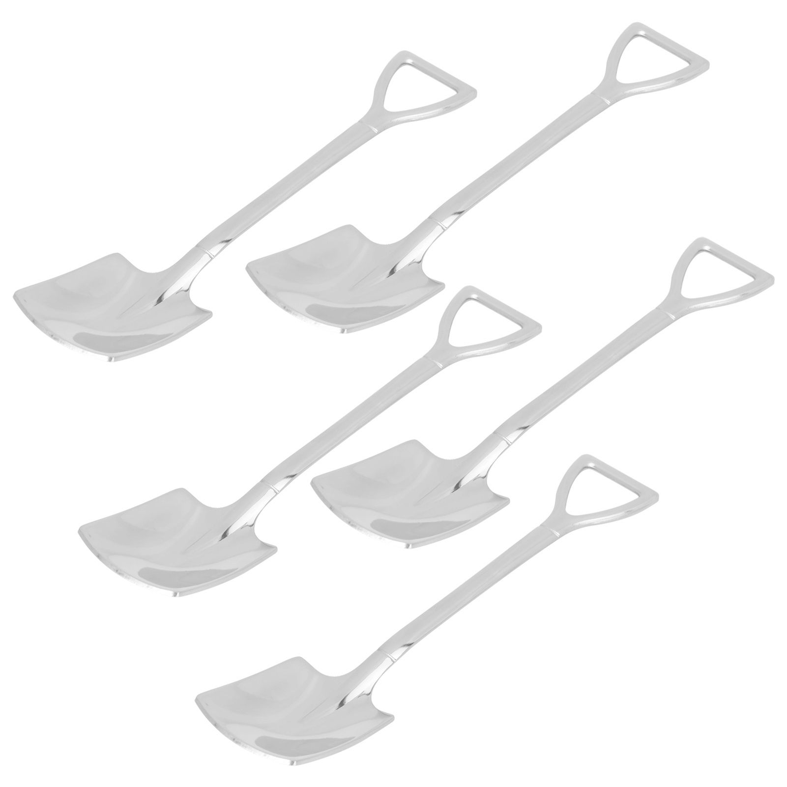 5pcs Dessert Coffee Spoons 304 Stainless Steel Ice Cream Dessert Cake Spoons view 5