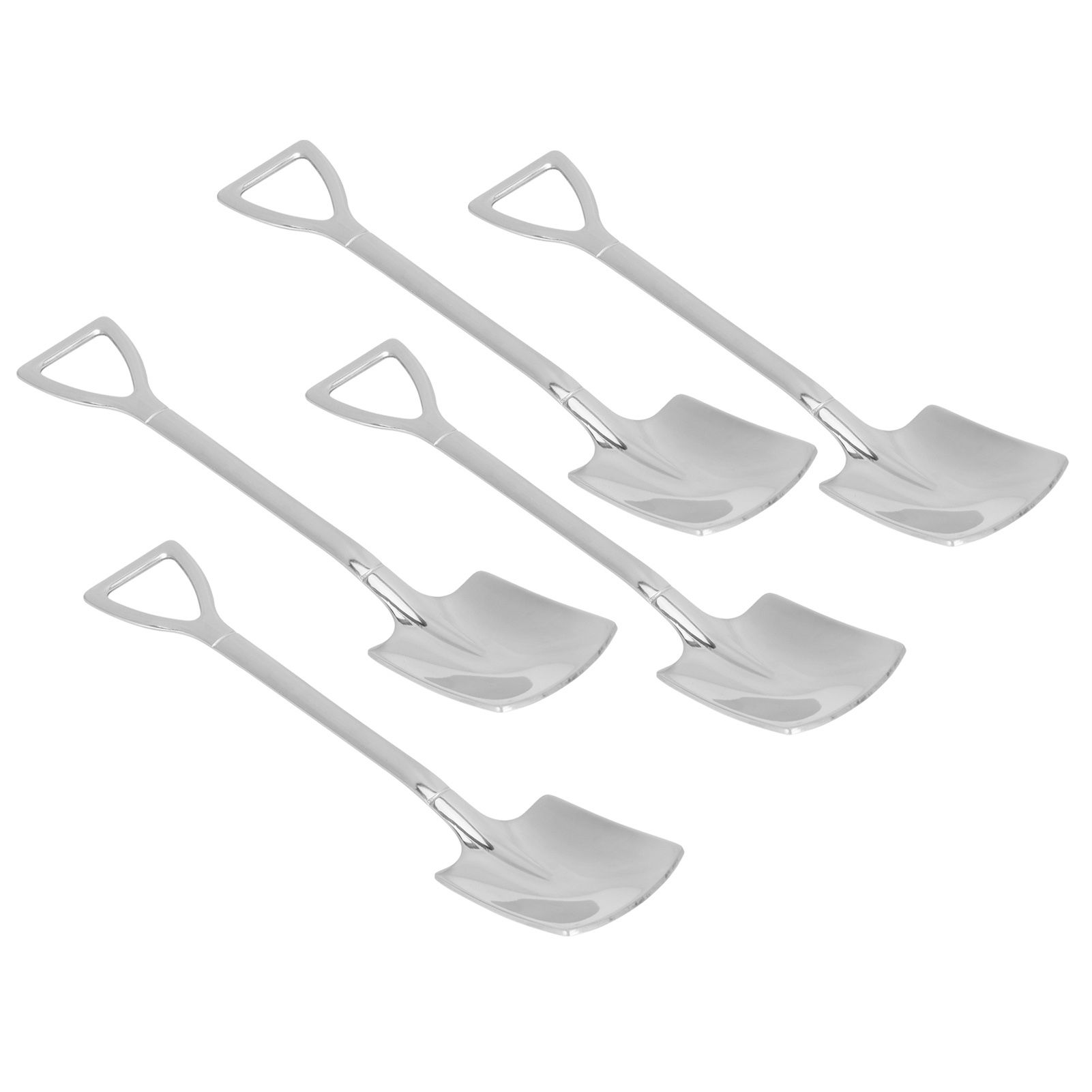 5pcs Dessert Coffee Spoons 304 Stainless Steel Ice Cream Dessert Cake Spoons view 6