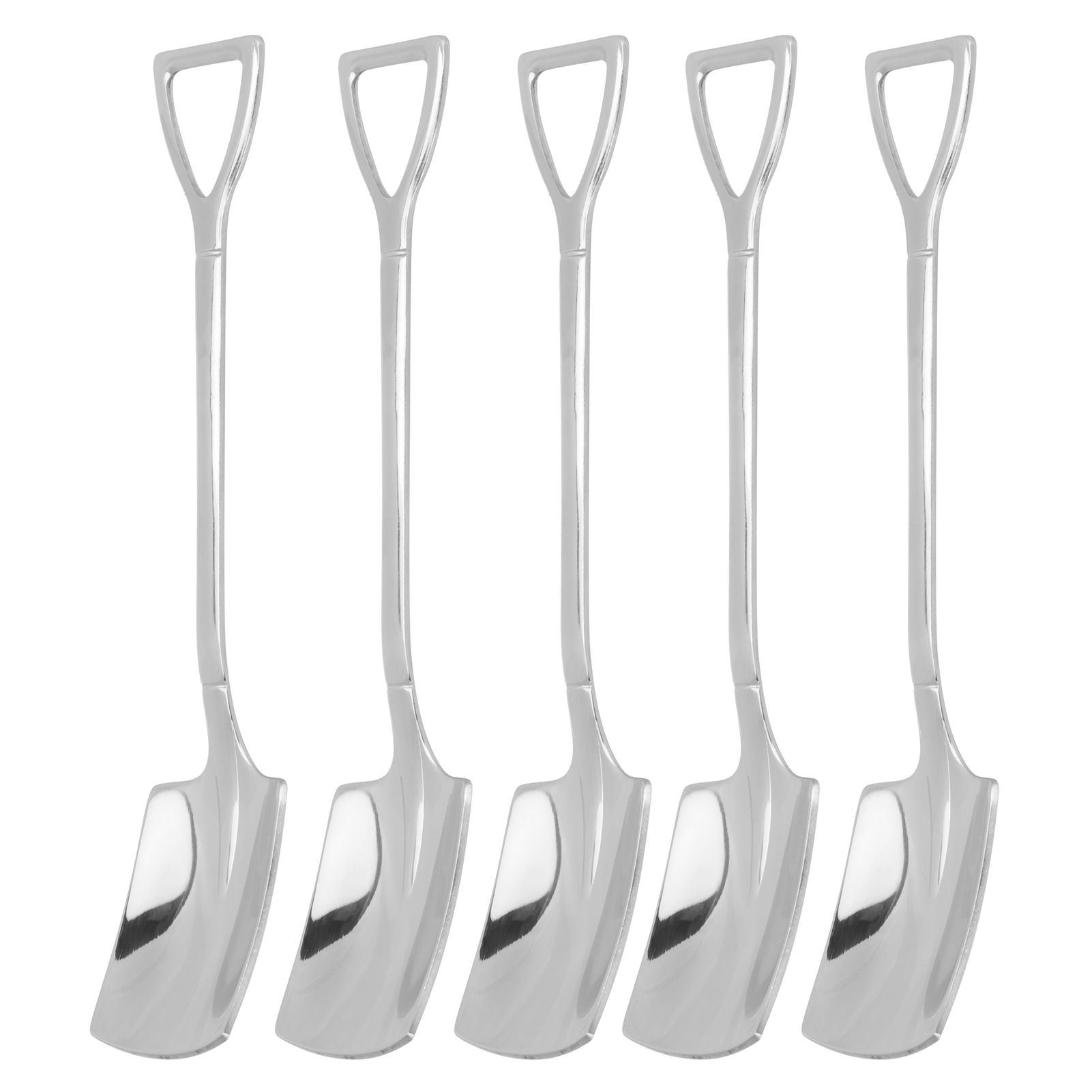 5pcs Dessert Coffee Spoons 304 Stainless Steel Ice Cream Dessert Cake Spoons view 7