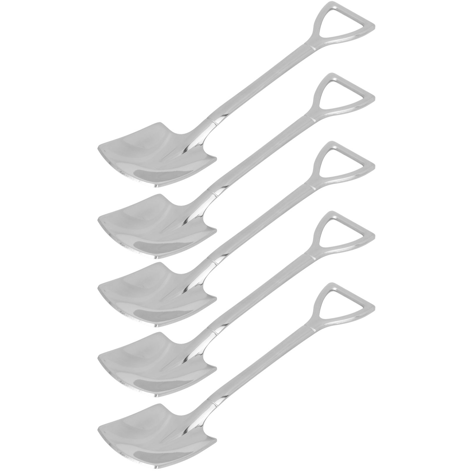 5pcs Dessert Coffee Spoons 304 Stainless Steel Ice Cream Dessert Cake Spoons view 8