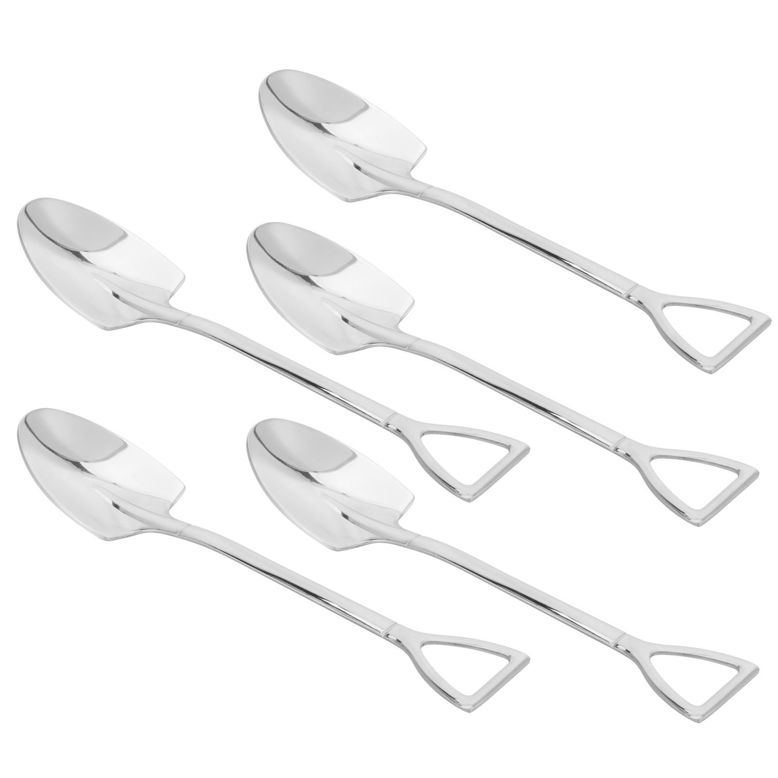 5pcs Dessert Coffee Spoons 304 Stainless Steel Ice Cream Dessert Cake Spoons view 4